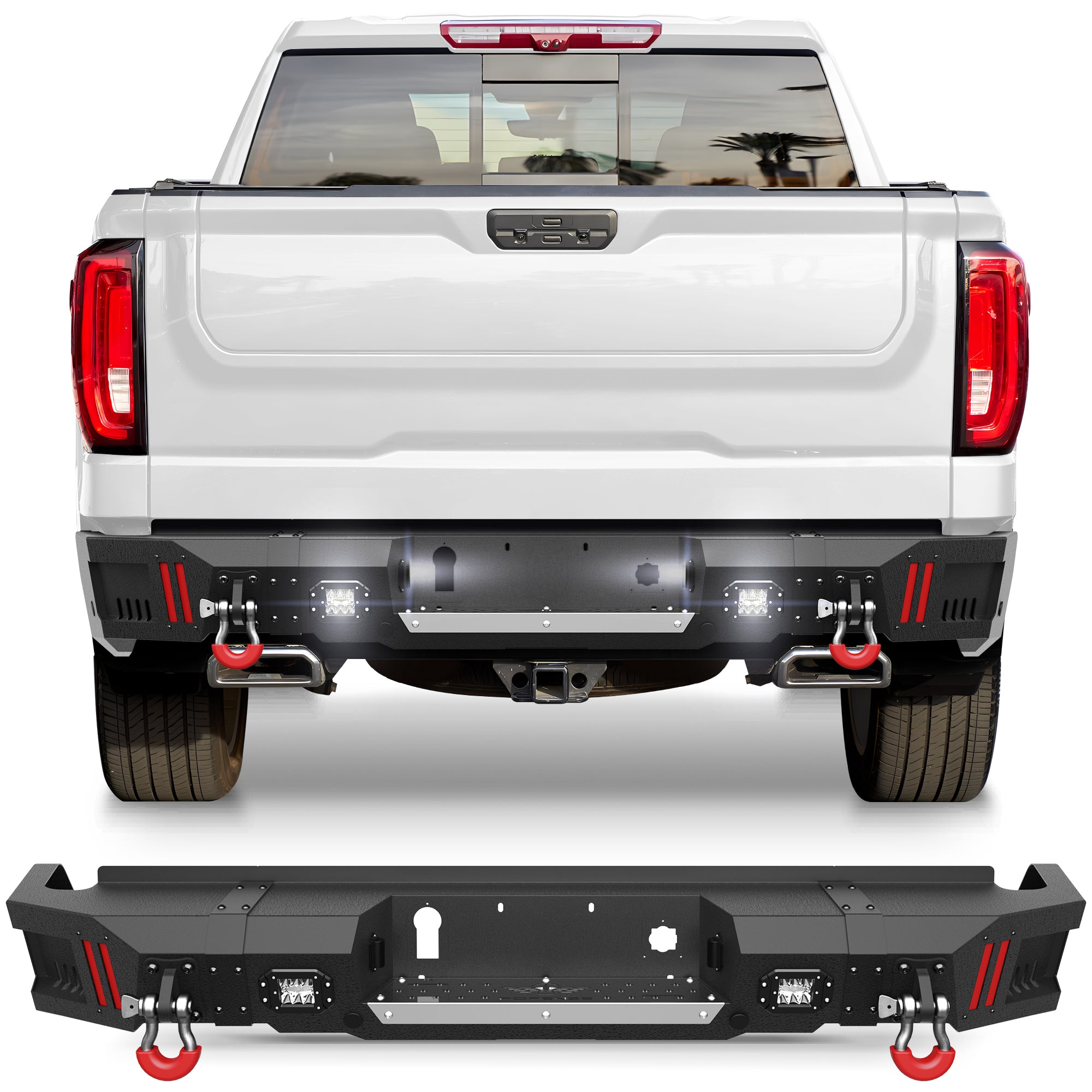 Silverado/Sierra 1500 Rear Bumper for 2019-2025 Chevy Silverado 1500 and GMC Sierra 1500