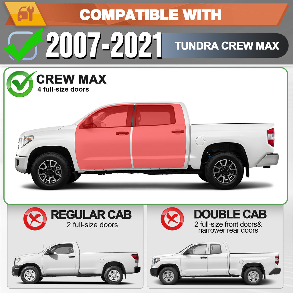 Running Boards for 2007-2021 Toyota Tundra Crew Max