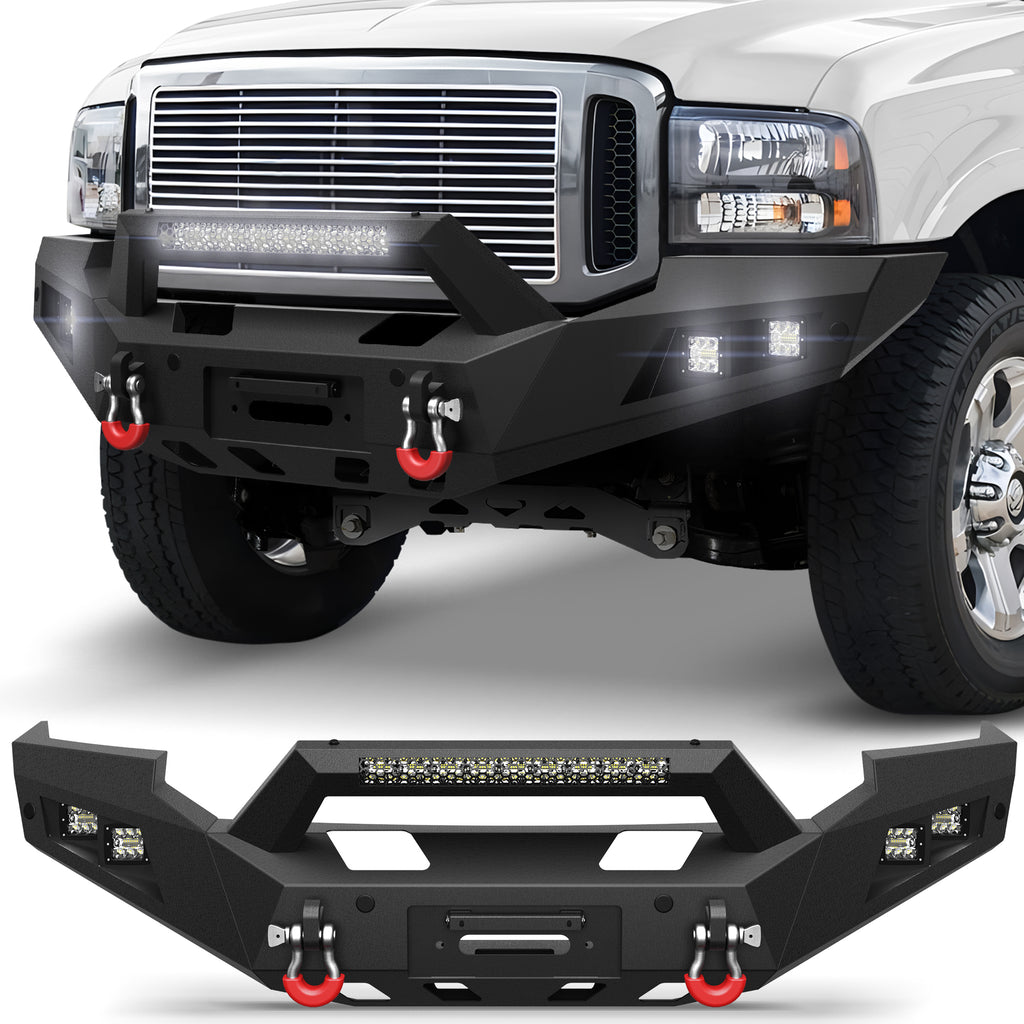 2005-2006-2007 F250 Front Bumper Full Width Offroad Bumper for 2005-2007 Ford F250/F350/F450 Pickup Trucks