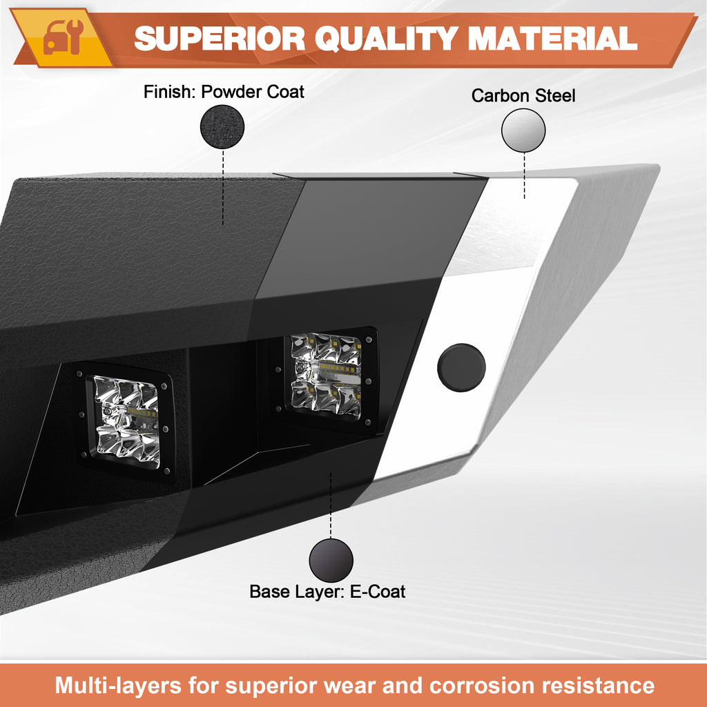 2005-2006-2007 F250 Front Bumper Full Width Offroad Bumper for 2005-2007 Ford F250/F350/F450 Pickup Trucks