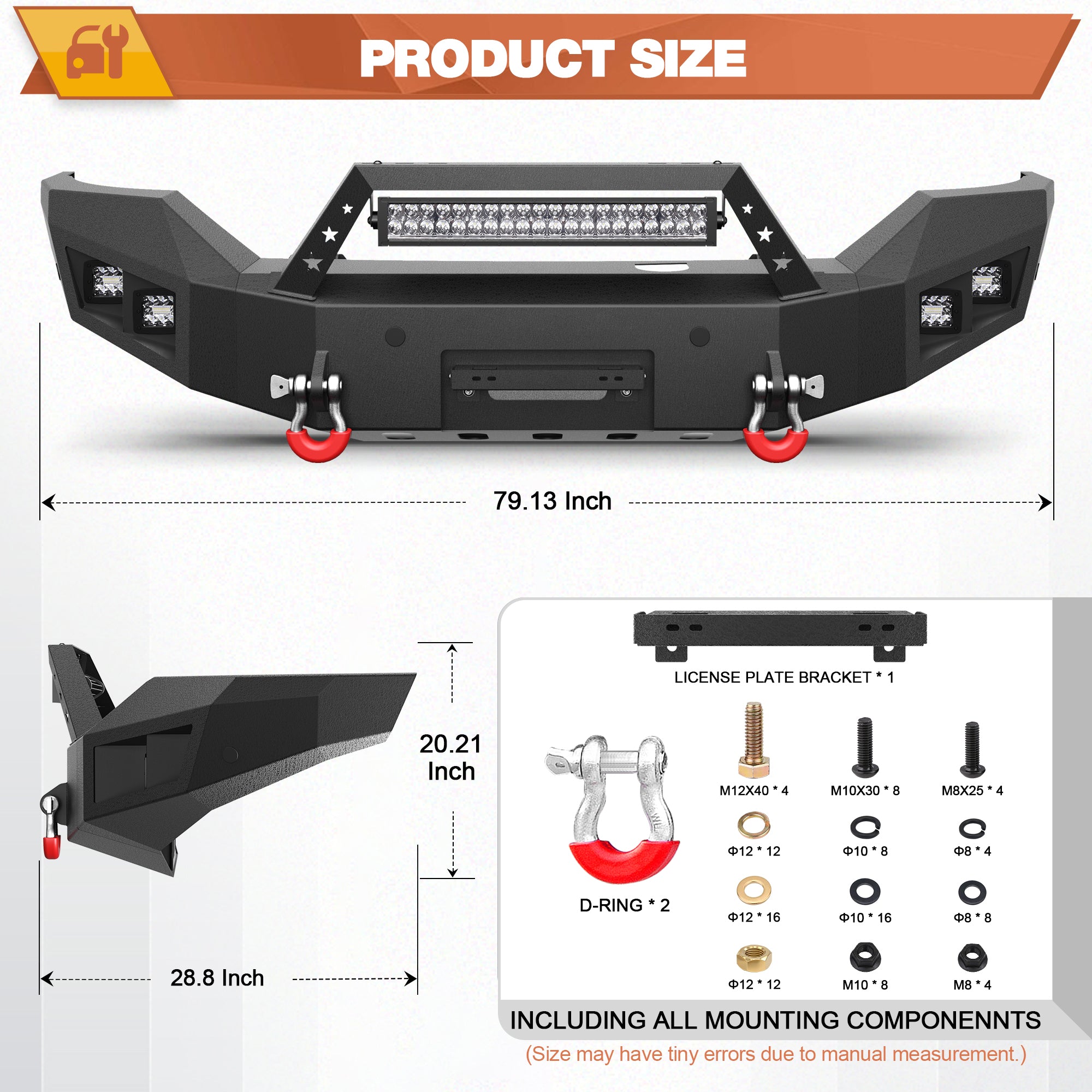 Sierra 1500 Front Bumper for 2016-2017-2018 GMC Sierra 1500