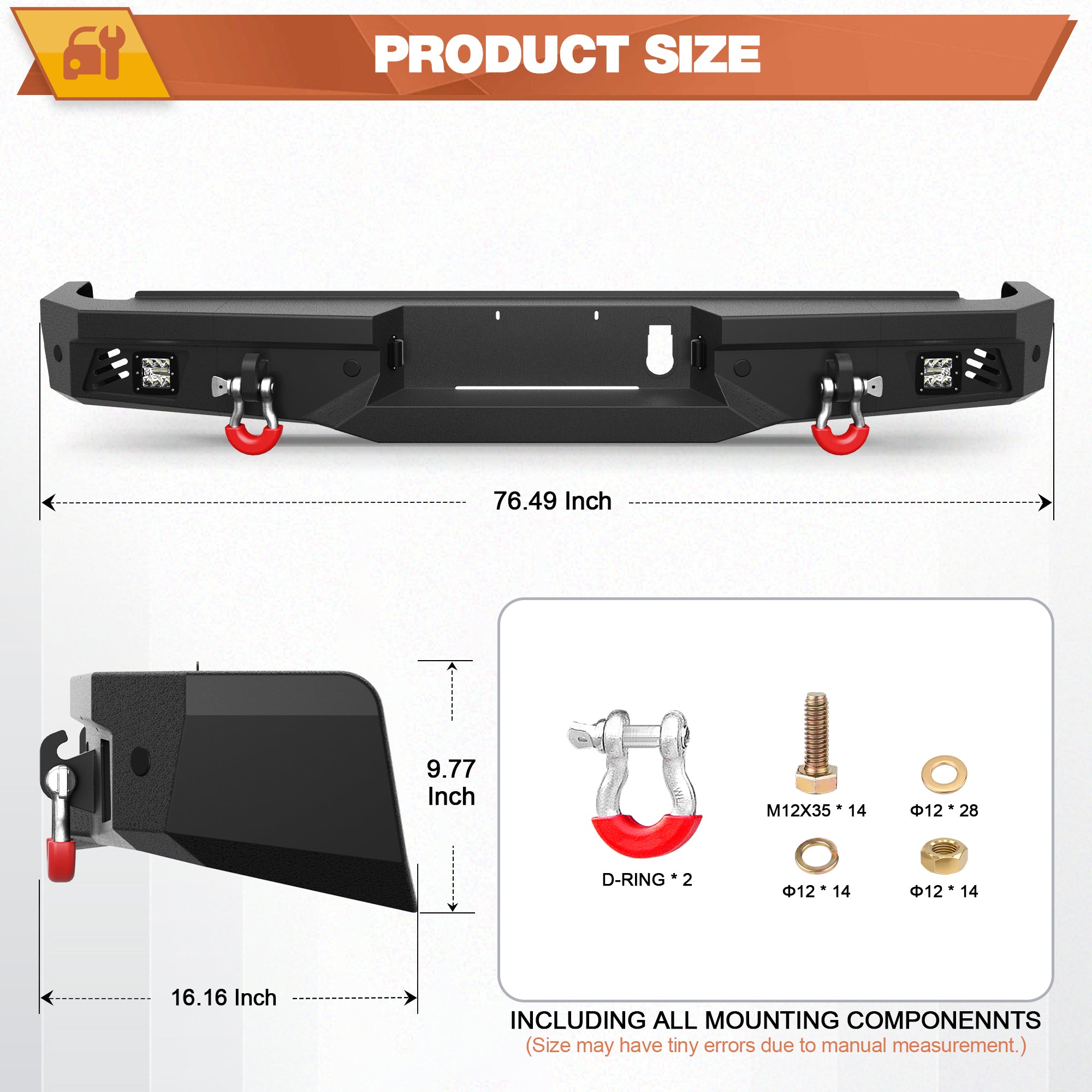 Ram 2500 Rear Bumper for 2010-2018 Dodge Ram 2500/3500