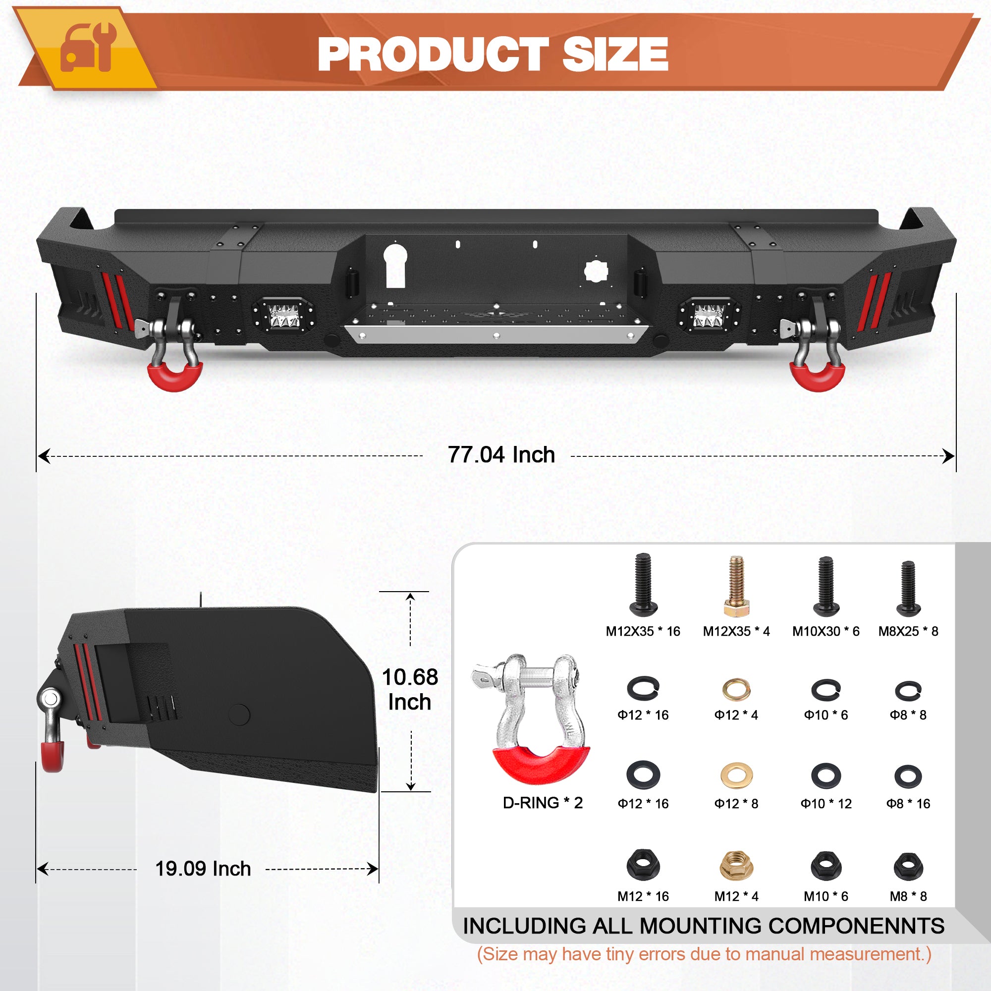 Silverado/Sierra 1500 Rear Bumper for 2019-2025 Chevy Silverado 1500 and GMC Sierra 1500