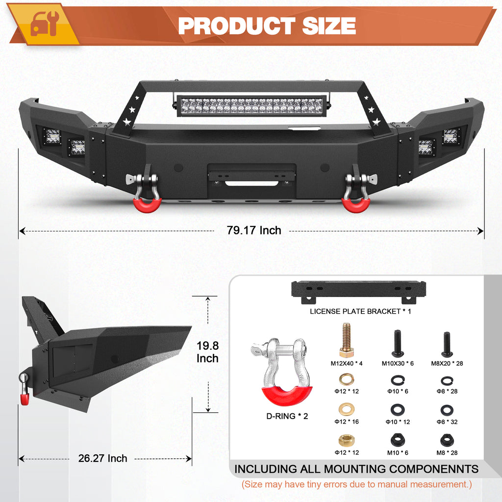 Sierra 1500 Front Bumper for 2014-2015 GMC Sierra 1500