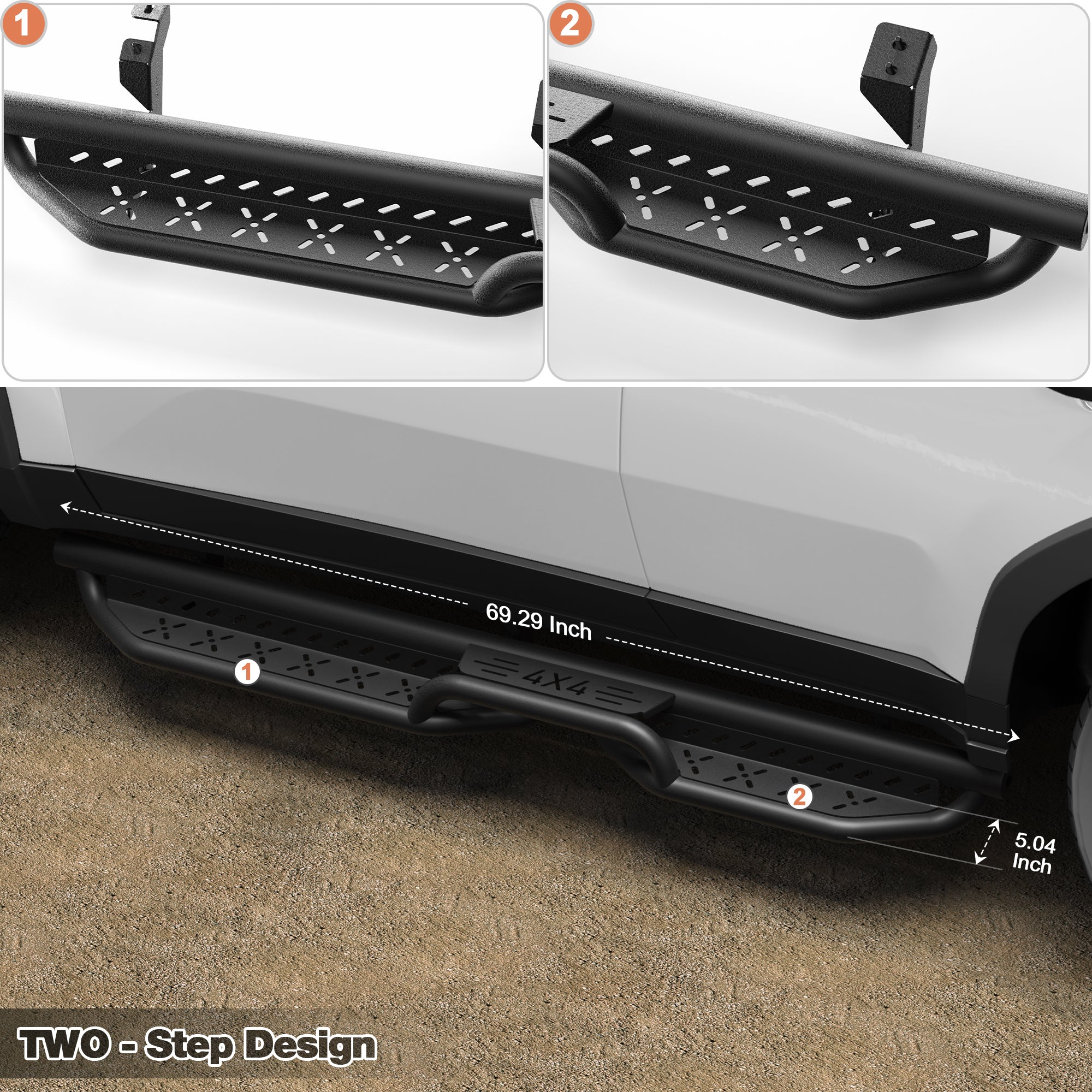 Prado Running Boards Side Step Compatible for Toyota Land Cruiser Prado LC250 2024-2025