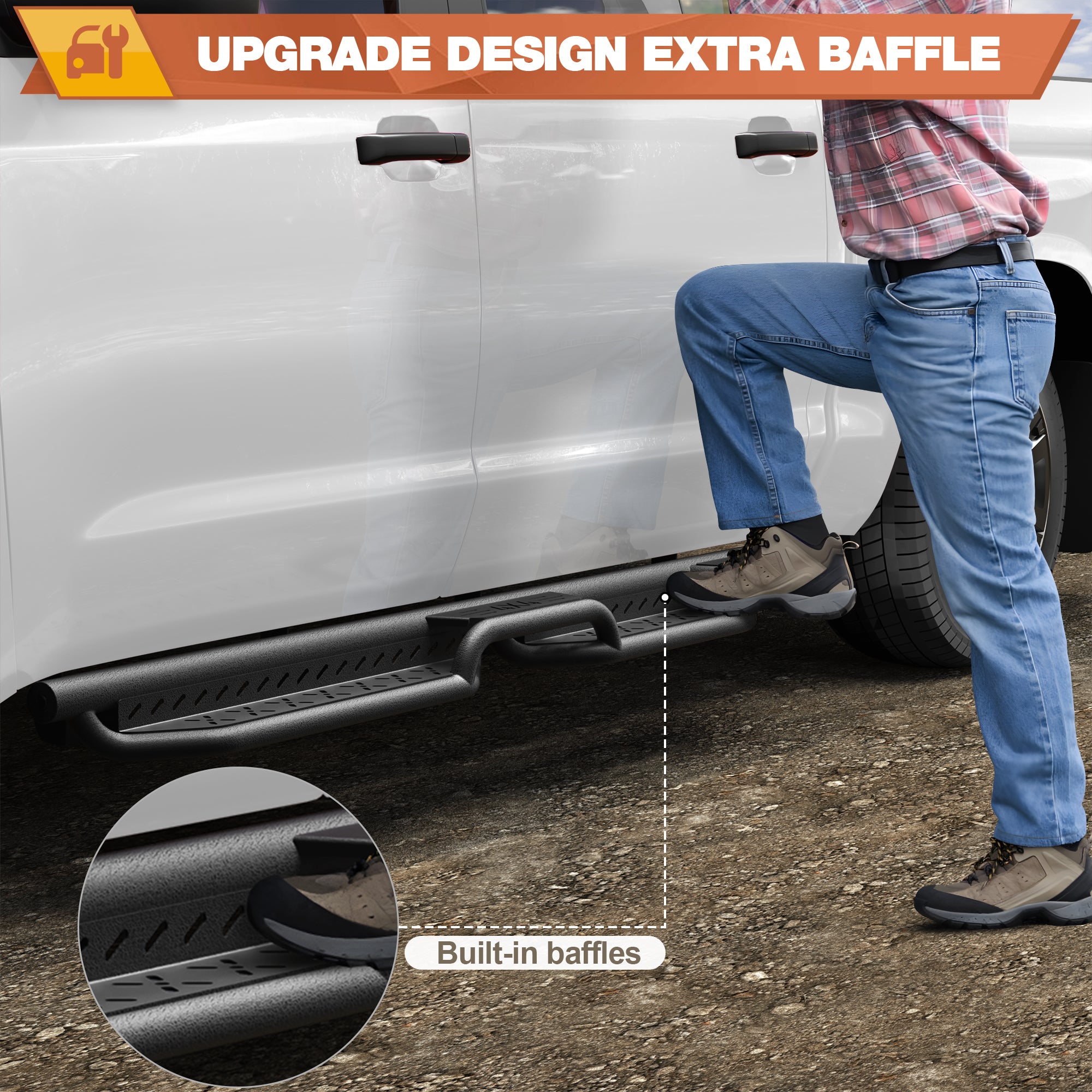 Running Boards for 2007-2021 Toyota Tundra Crew Max