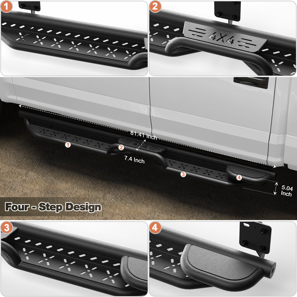 F250 Running Boards Side Steps for 1999-2016 Ford F250 SuperCrew