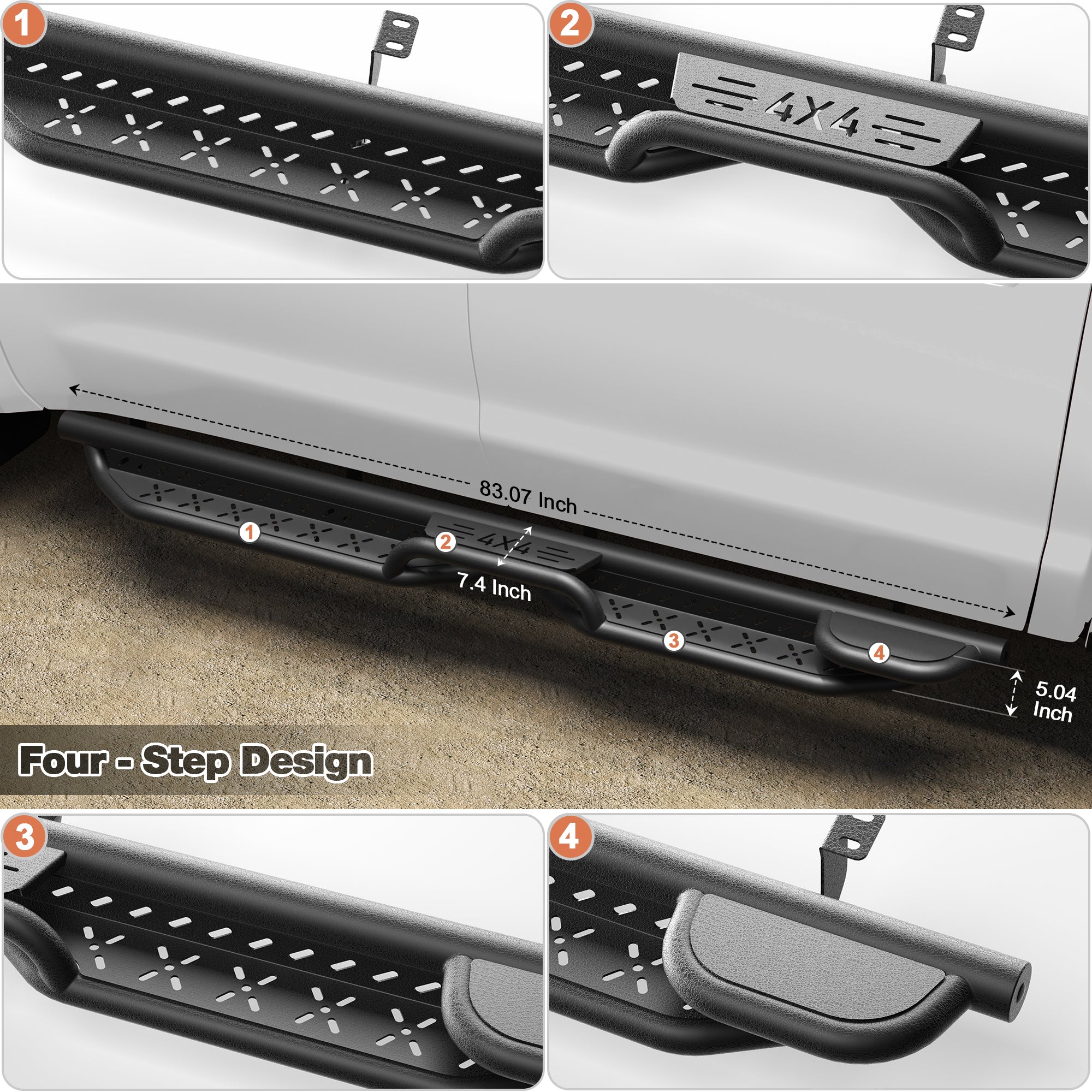 Running Boards for 2007-2021 Toyota Tundra Crew Max