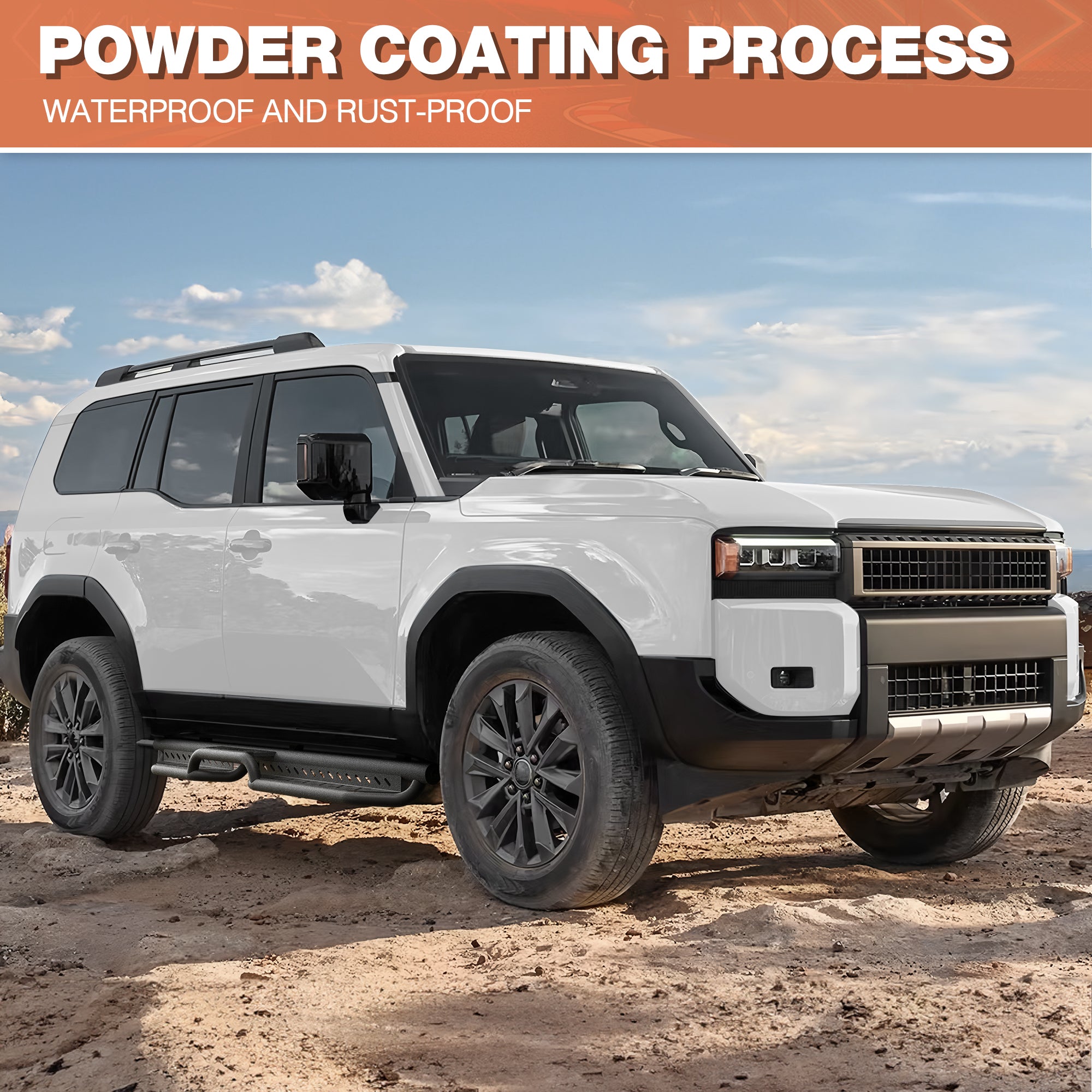 Prado Running Boards Side Step Compatible for Toyota Land Cruiser Prado LC250 2024-2025
