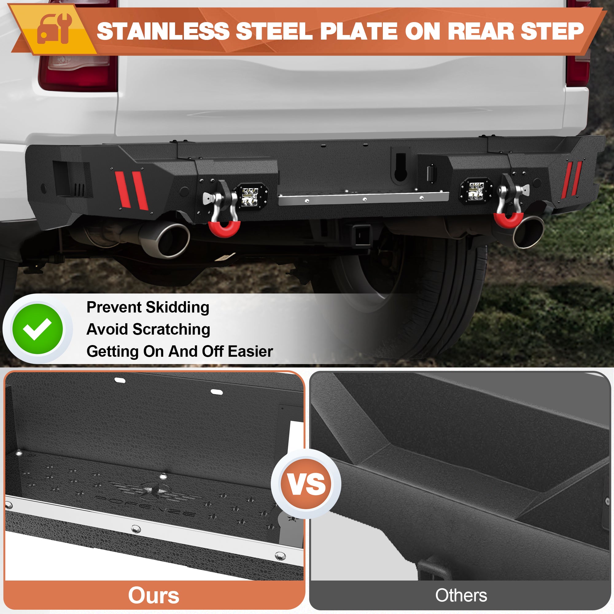 Ram 1500 Rear Bumper for 2019-2025 Ram 1500 (Excluding Classic)