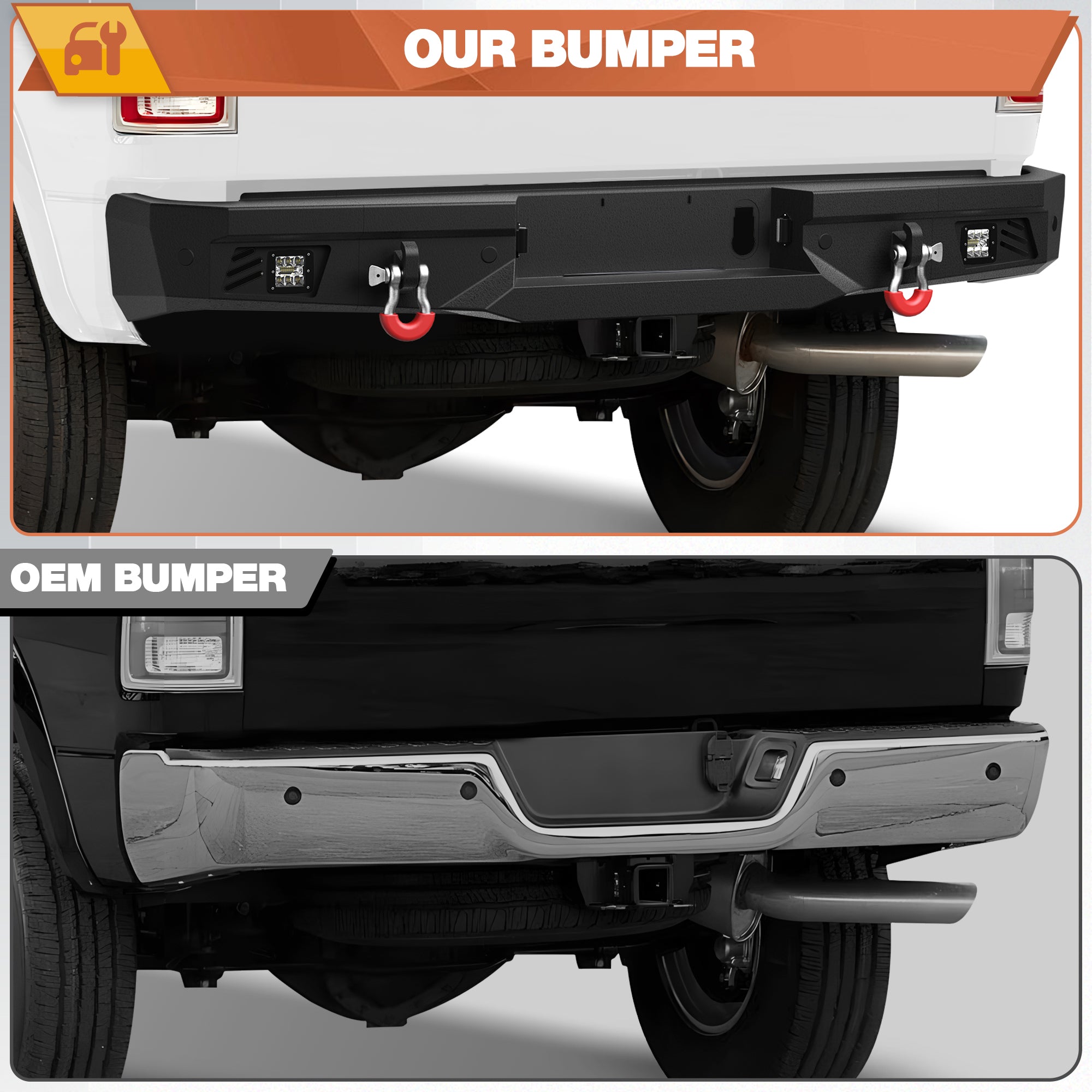 Ram 2500 Rear Bumper for 2010-2018 Dodge Ram 2500/3500