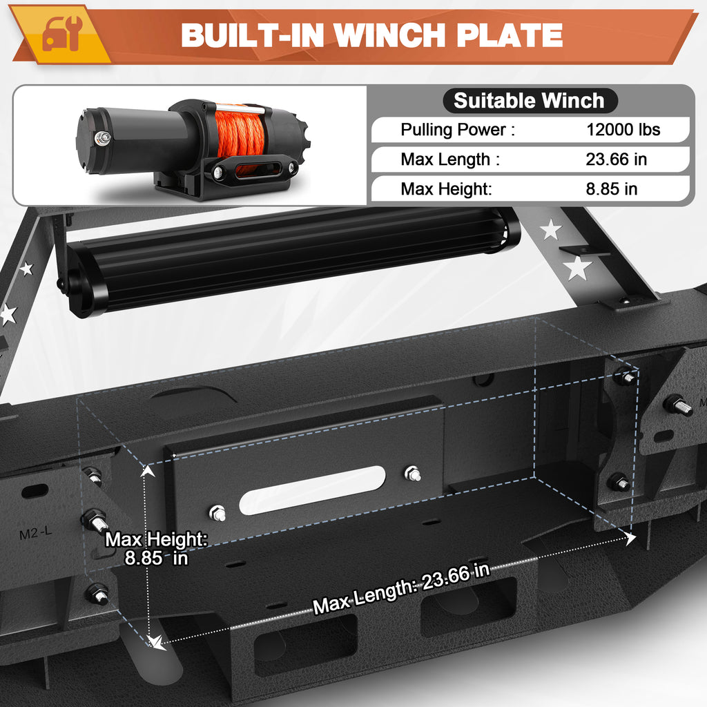 Sierra 1500 Front Bumper for 2016-2017-2018 GMC Sierra 1500