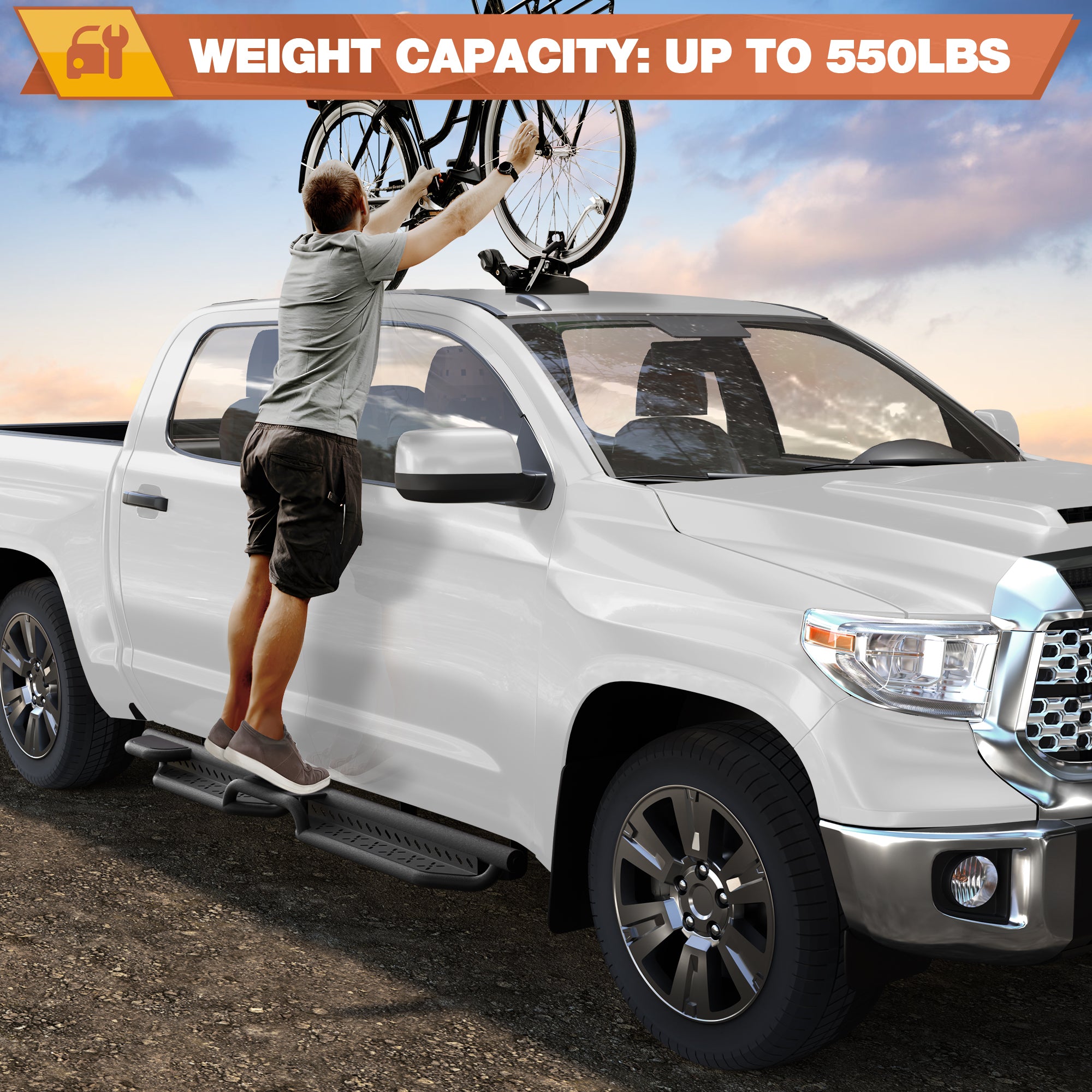 Running Boards for 2007-2021 Toyota Tundra Crew Max