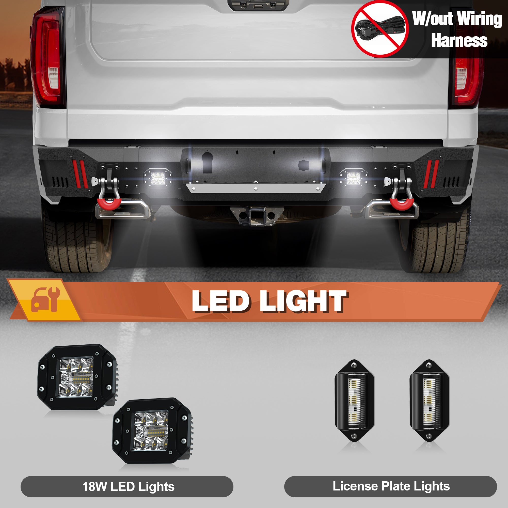 Silverado/Sierra 1500 Rear Bumper for 2019-2025 Chevy Silverado 1500 and GMC Sierra 1500
