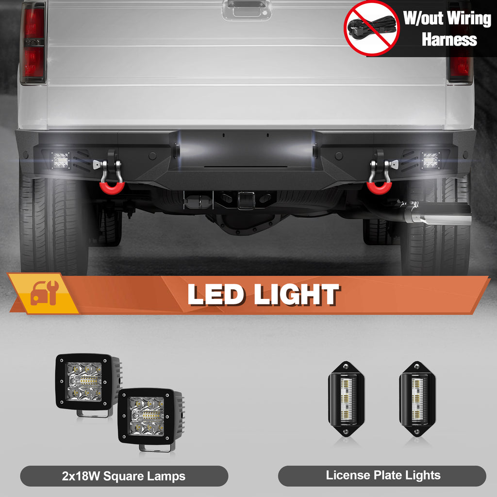 F150 Rear Bumper for 2009-2014 Ford F150 Pickup (Excluding Raptor)