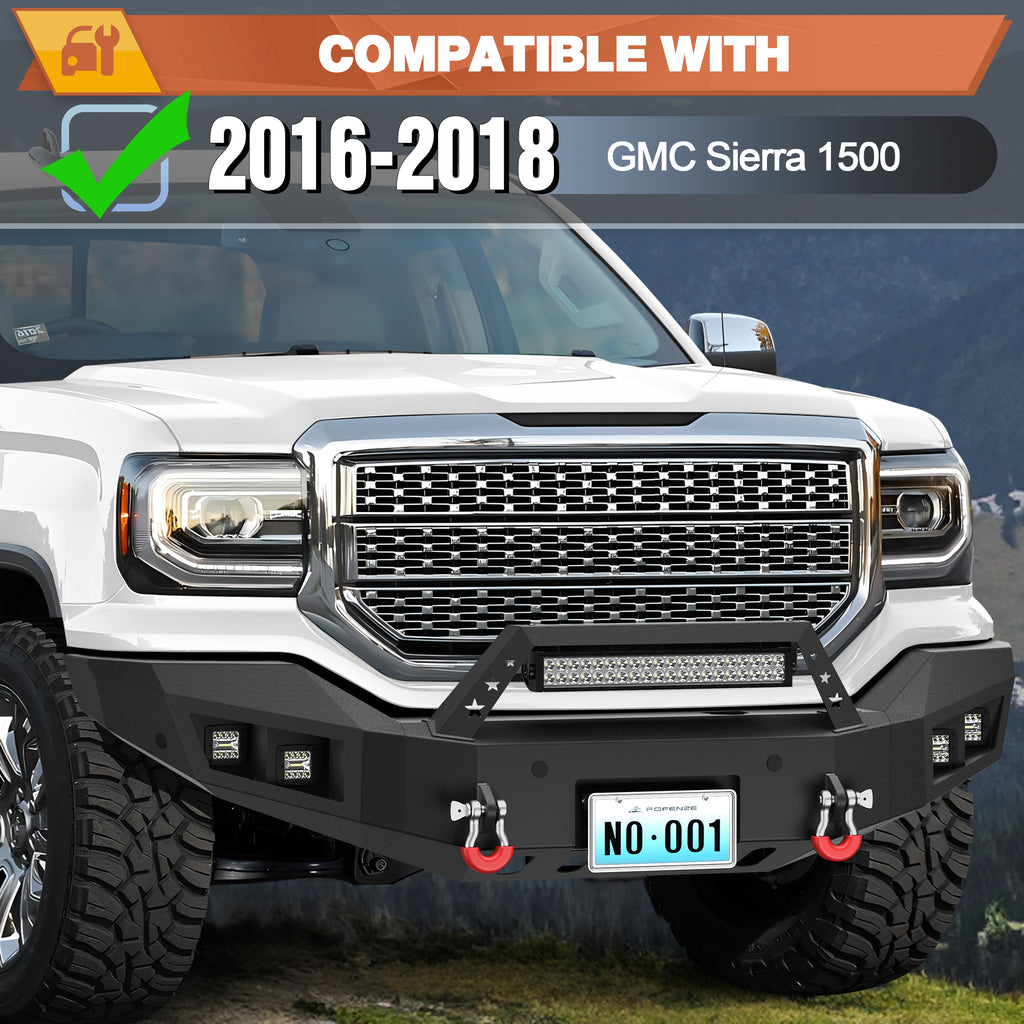 Sierra 1500 Front Bumper for 2016-2017-2018 GMC Sierra 1500