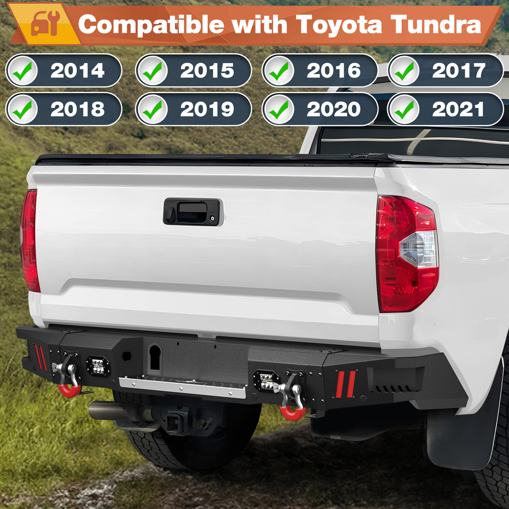 Tundra Rear Bumper Compatible with Toyota Tundra 2014-2021