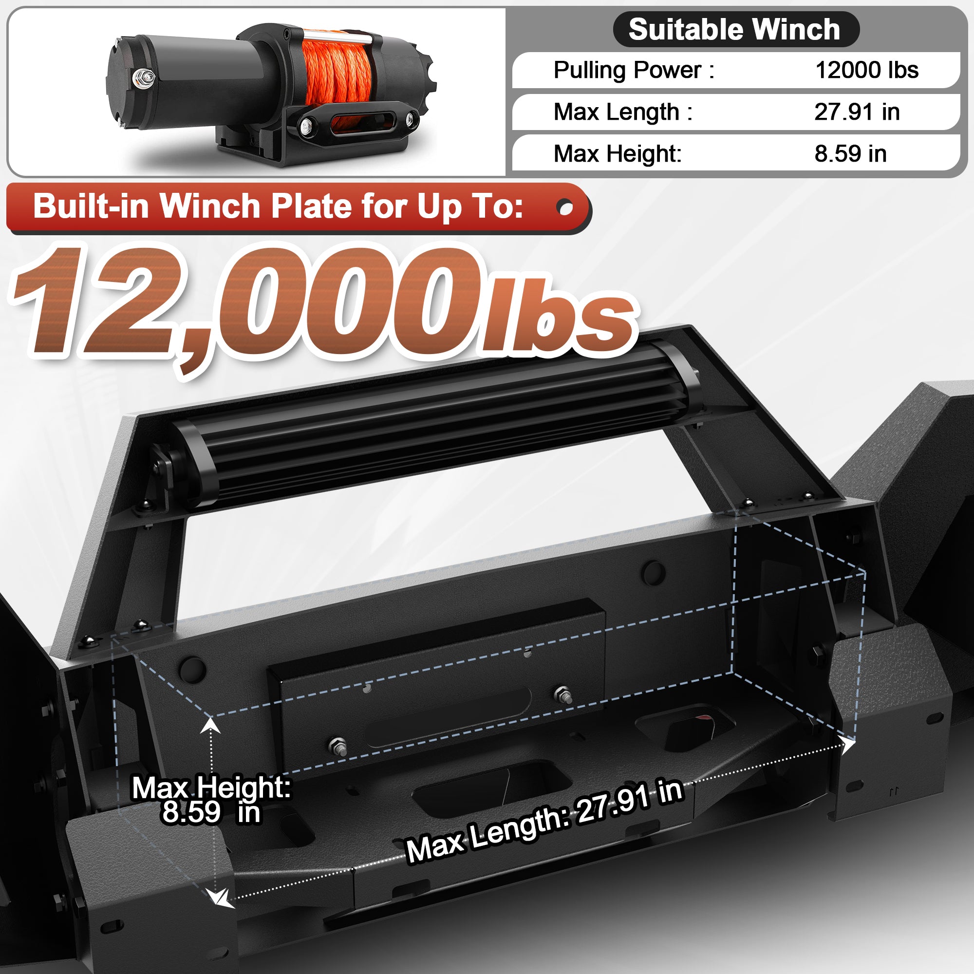Colorado Front Bumper for 2015-2020 Chevy Colorado Pickup (Excluding ZR2)