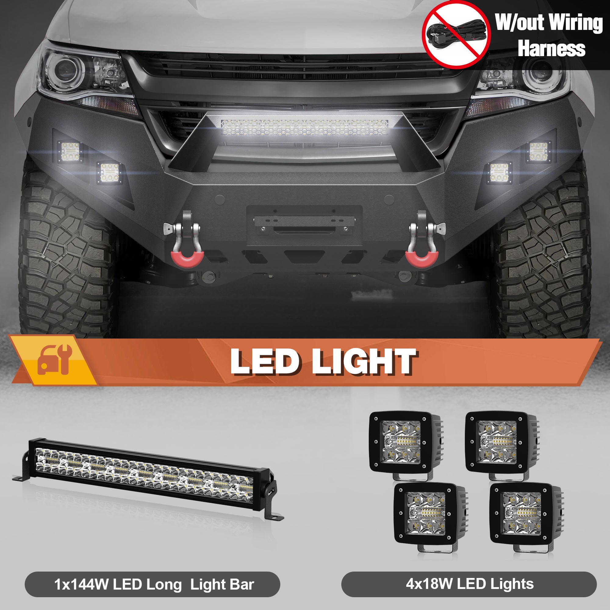 Colorado Front Bumper for 2015-2020 Chevy Colorado Pickup (Excluding ZR2)