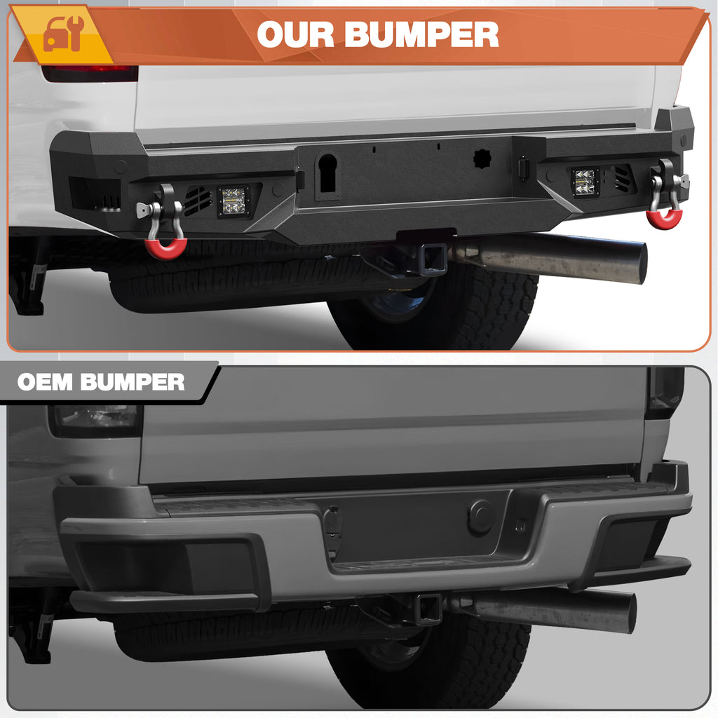 15-22 Chevy Colorado/GMC Canyon Rear Bumper for 2015-2022 Chevy Colorado (Excluding ZR2) and GMC Canyon