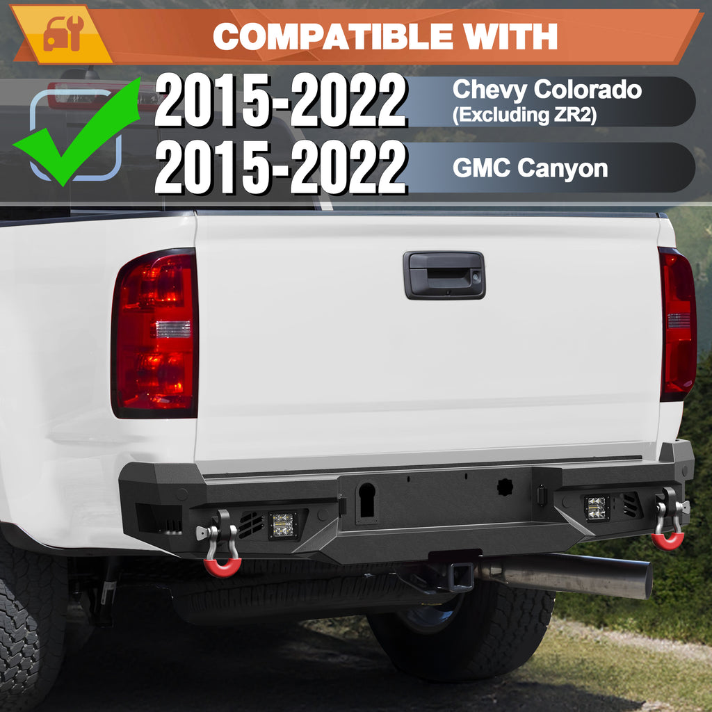15-22 Chevy Colorado/GMC Canyon Rear Bumper for 2015-2022 Chevy Colorado (Excluding ZR2) and GMC Canyon