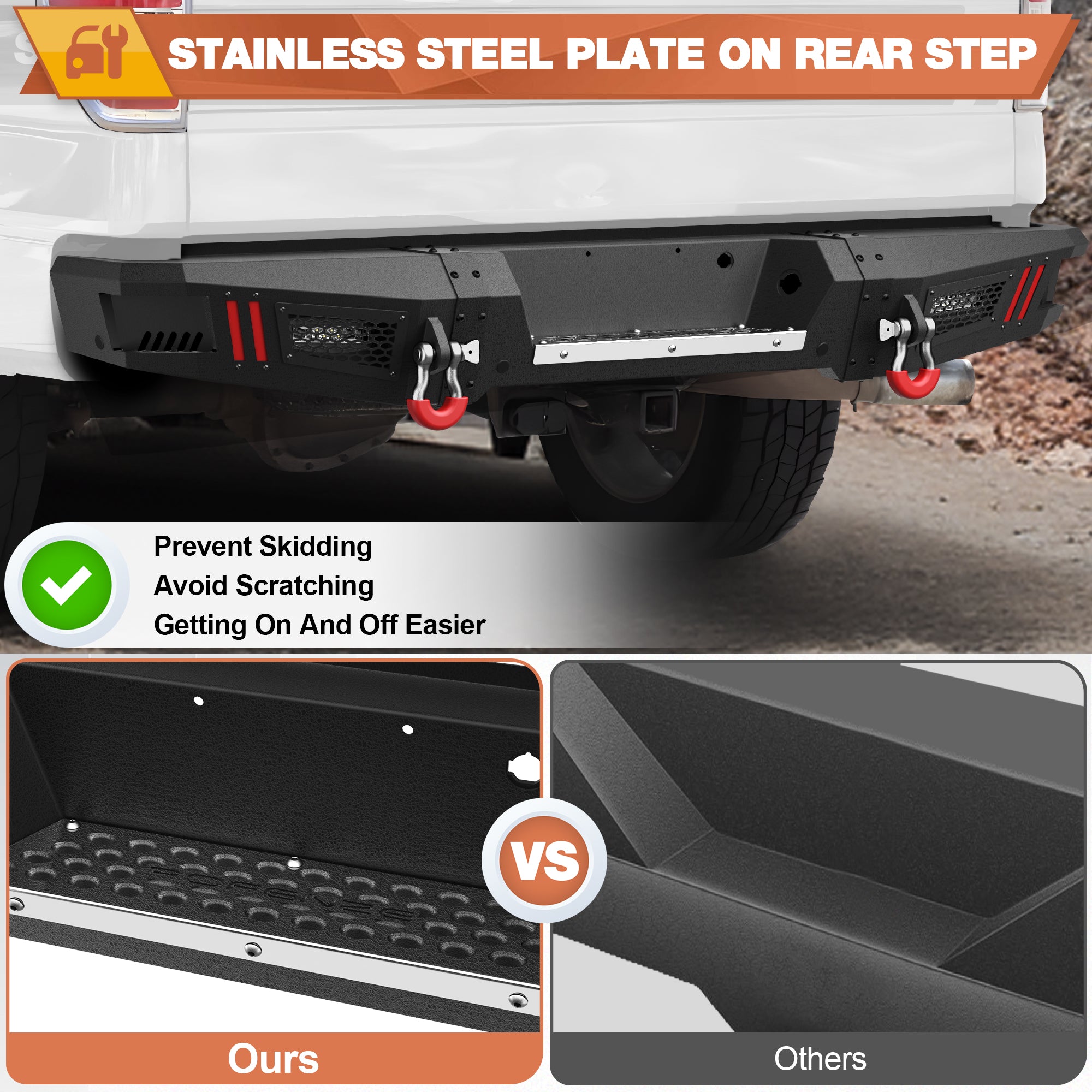 F150 Rear Bumper Fit for Ford 2009-2014 F150 (Excluding Raptor)