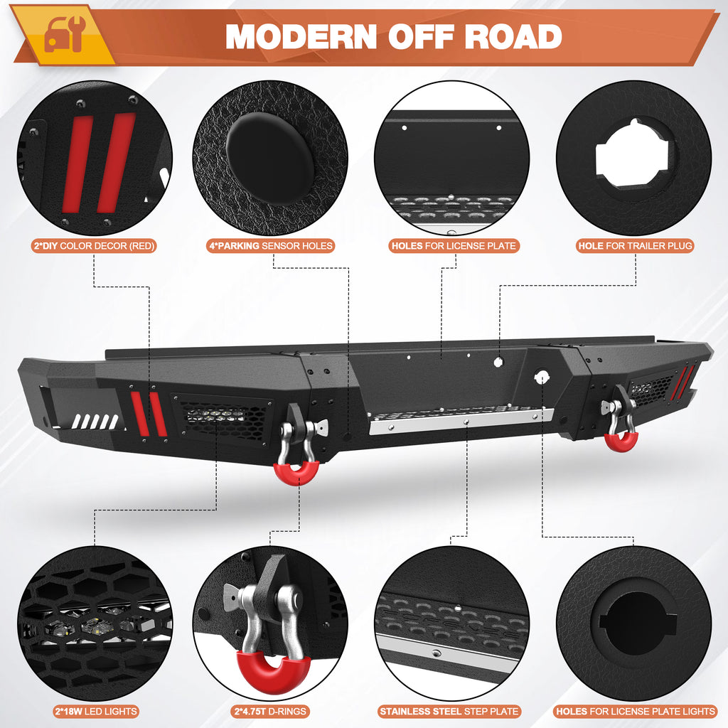 F150 Rear Bumper Fit for Ford 2009-2014 F150 (Excluding Raptor)