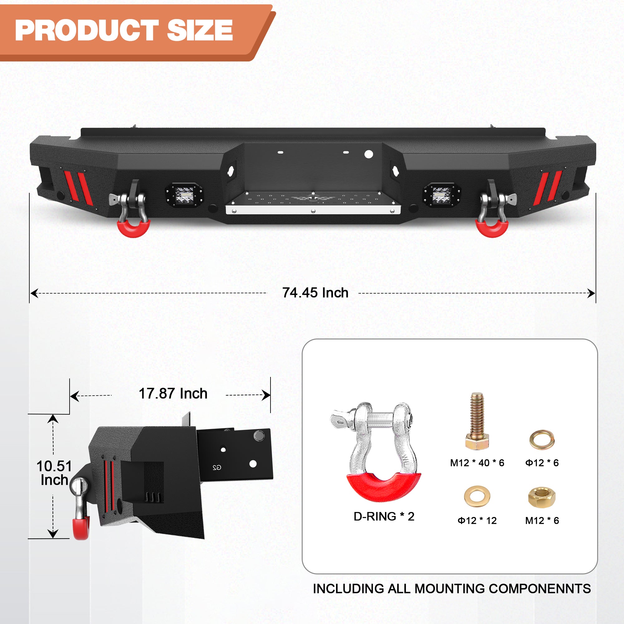 F250 Rear Bumper for 1999-2016 Ford F250/F350/F450