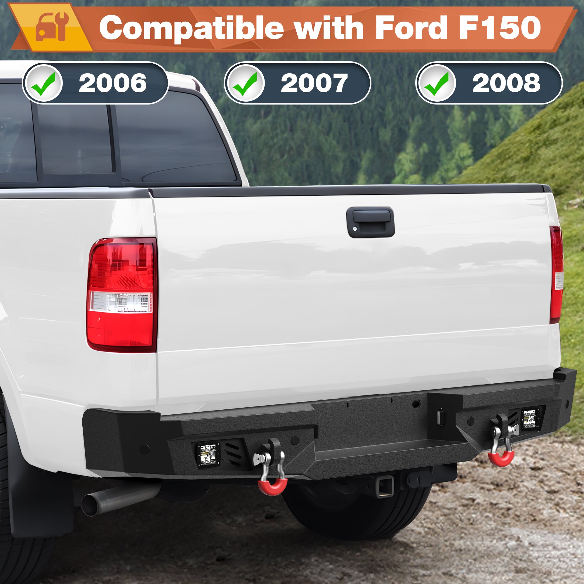 F150 Front Bumper and Rear Bumper for 2006-2007-2008 Ford F150 Pickup