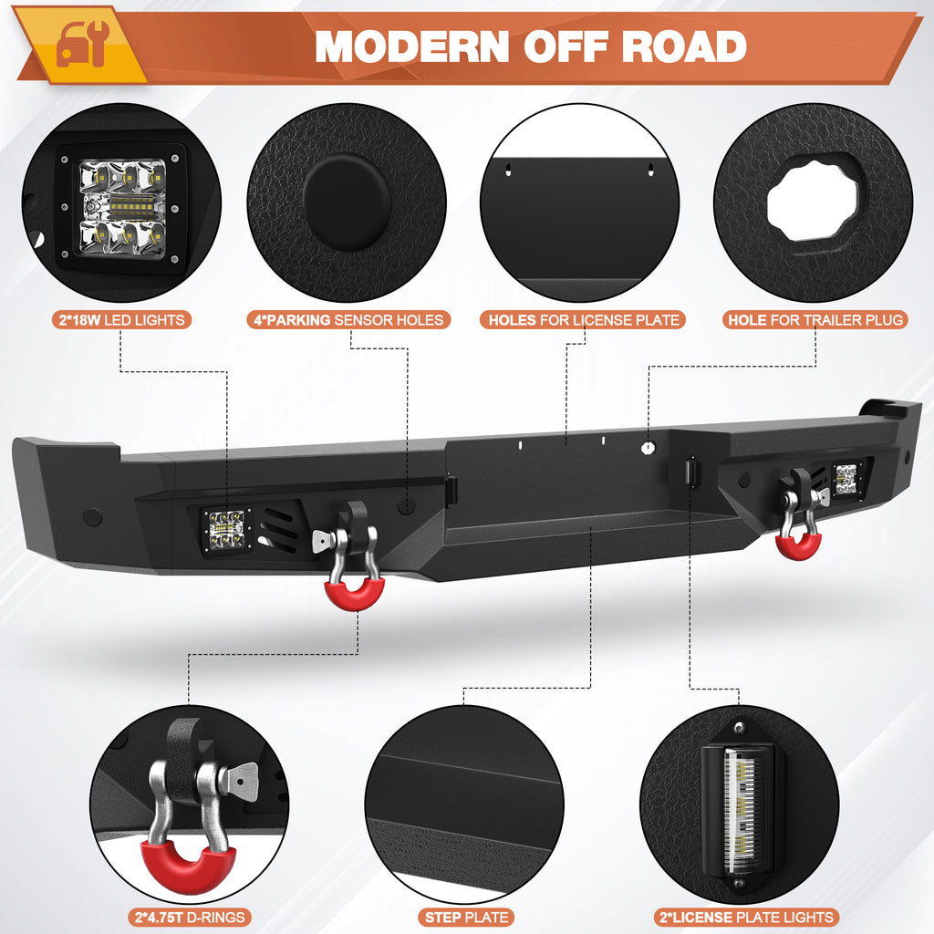 F150 Front Bumper and Rear Bumper for 2006-2007-2008 Ford F150 Pickup