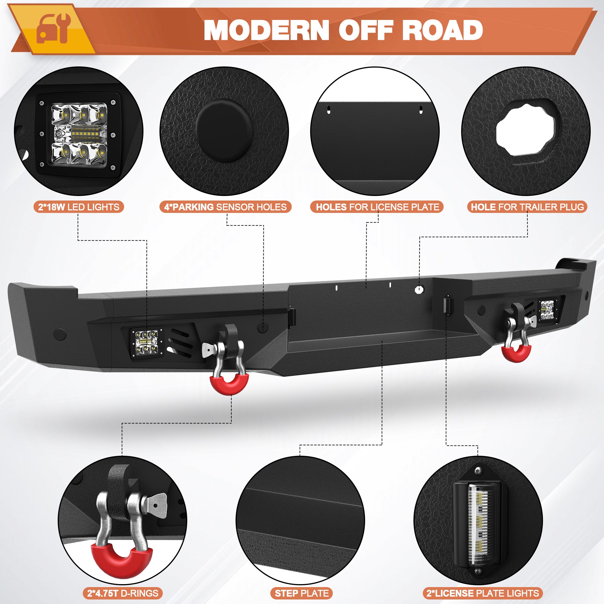 F150 Front Bumper and Rear Bumper for 2006-2007-2008 Ford F150 Pickup