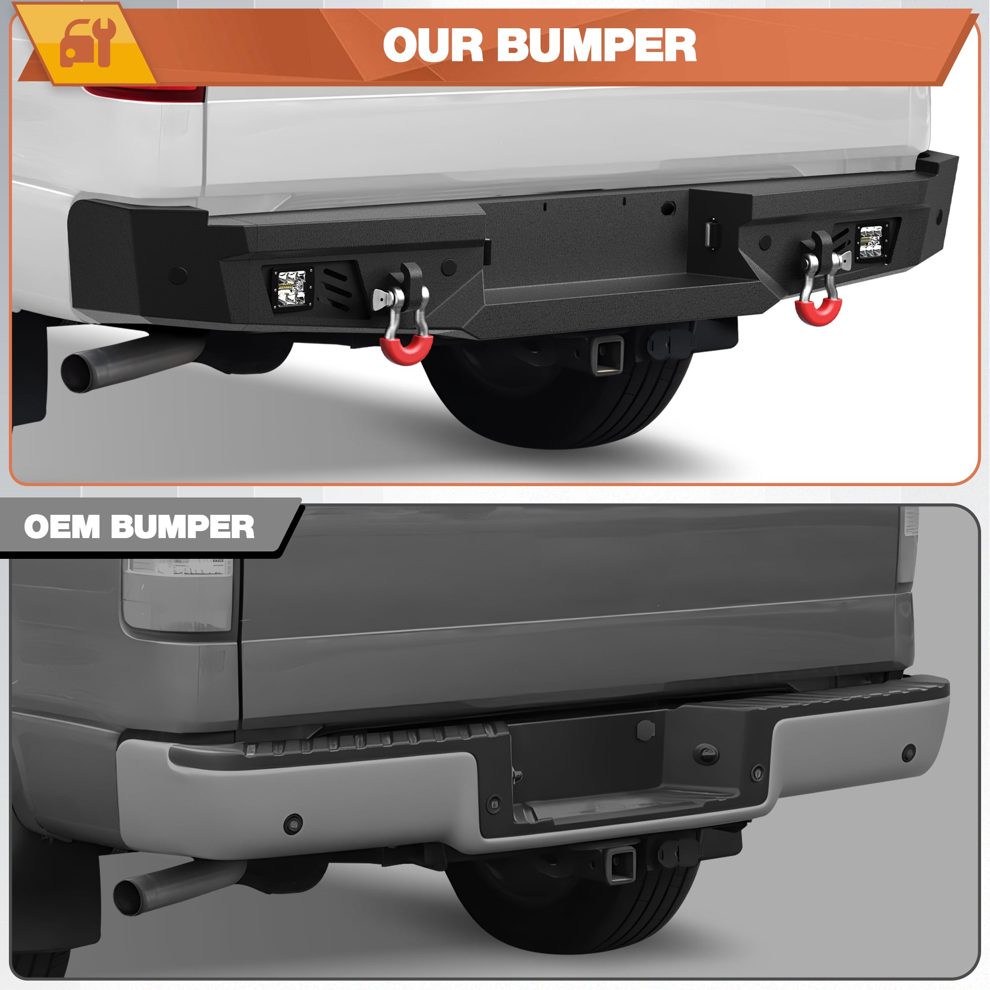 F150 Rear Bumper for 2006-2008 Ford F150 Pickup