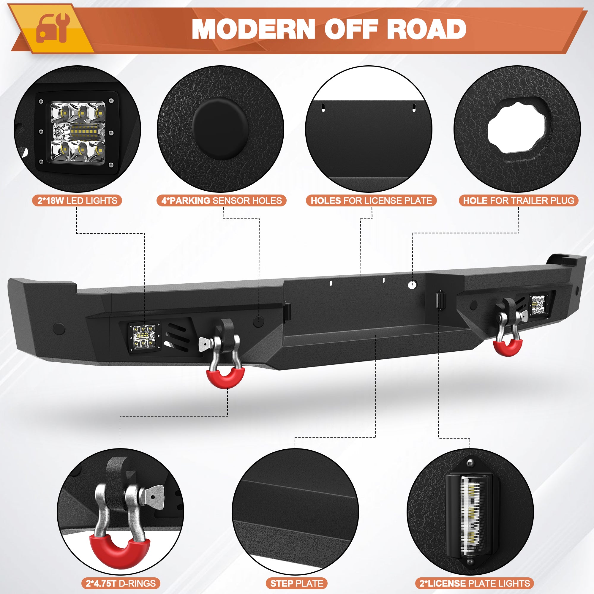 F150 Rear Bumper for 2006-2008 Ford F150 Pickup