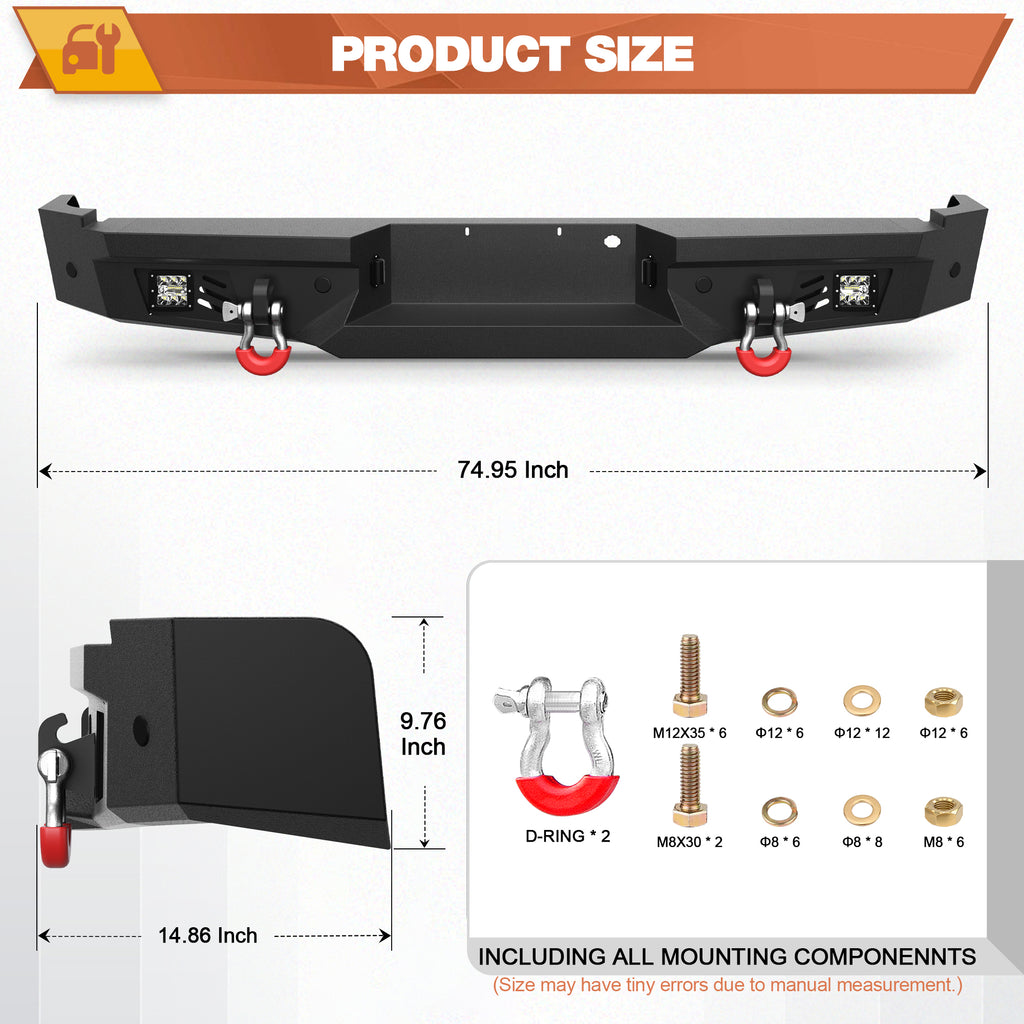 F150 Rear Bumper for 2006-2008 Ford F150 Pickup