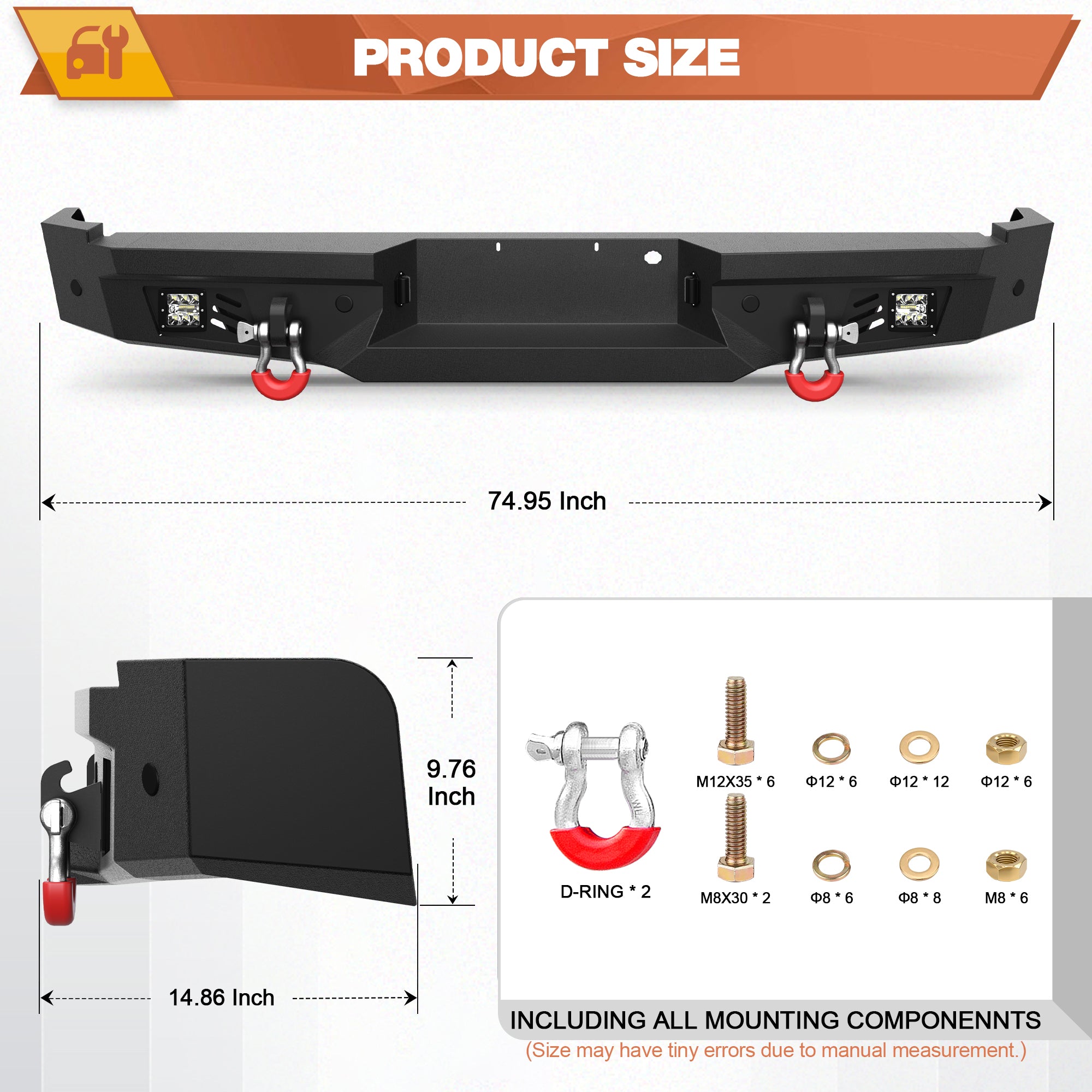 F150 Rear Bumper for 2006-2008 Ford F150 Pickup