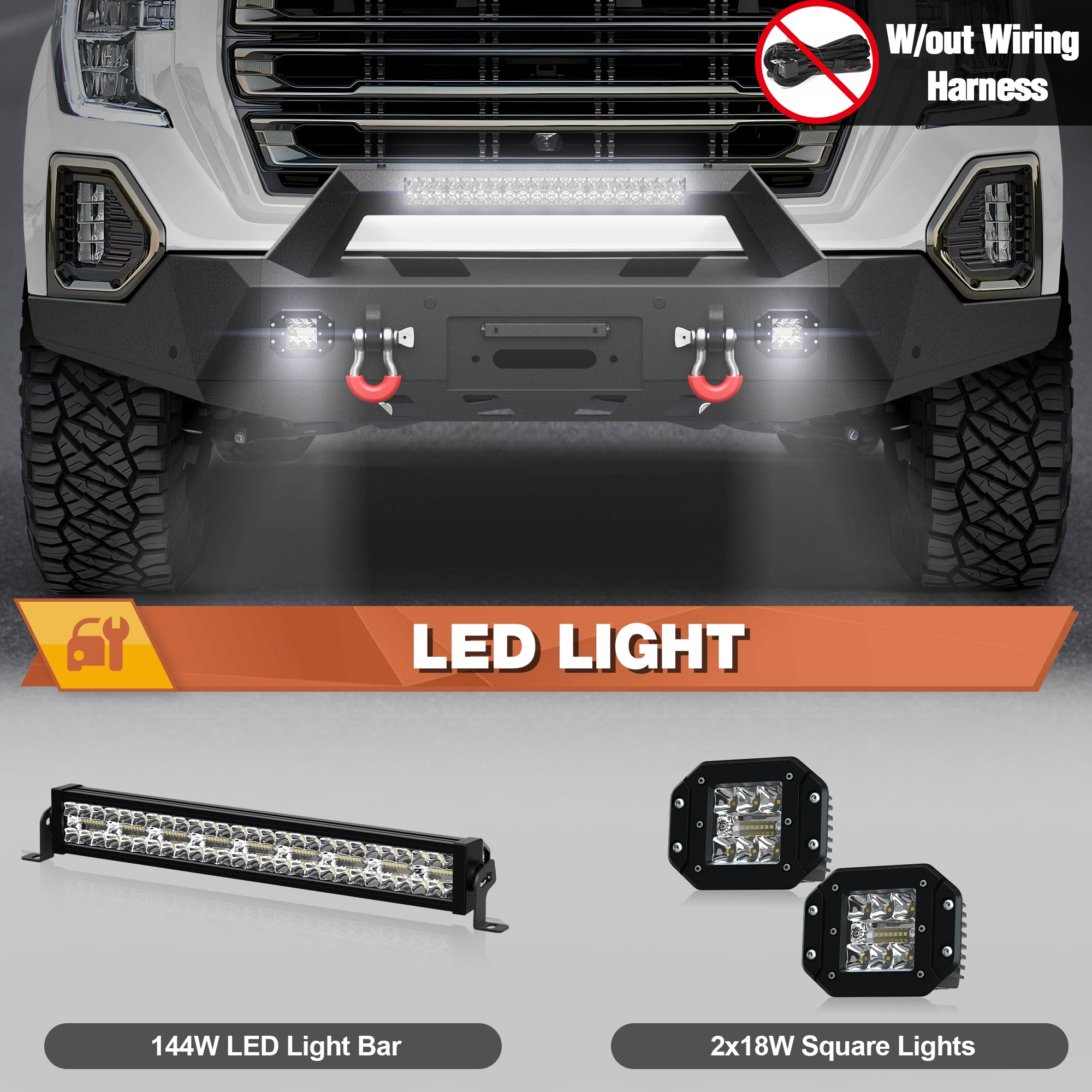 Sierra Front Bumper for 2019-2022 GMC Sierra 1500