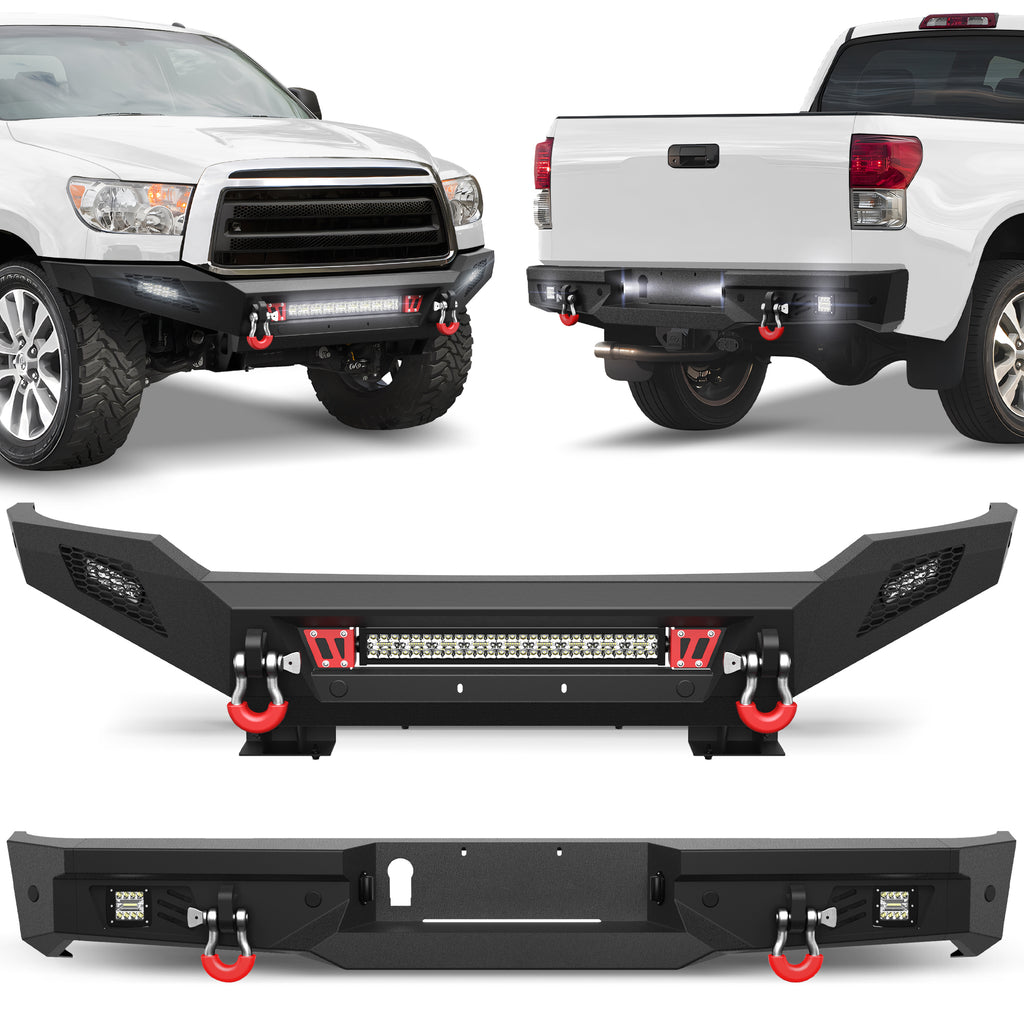 Tundra Bumper Set Front Bumper and Rear Bumper for 2007-2013 Toyota Tundra Pickup
