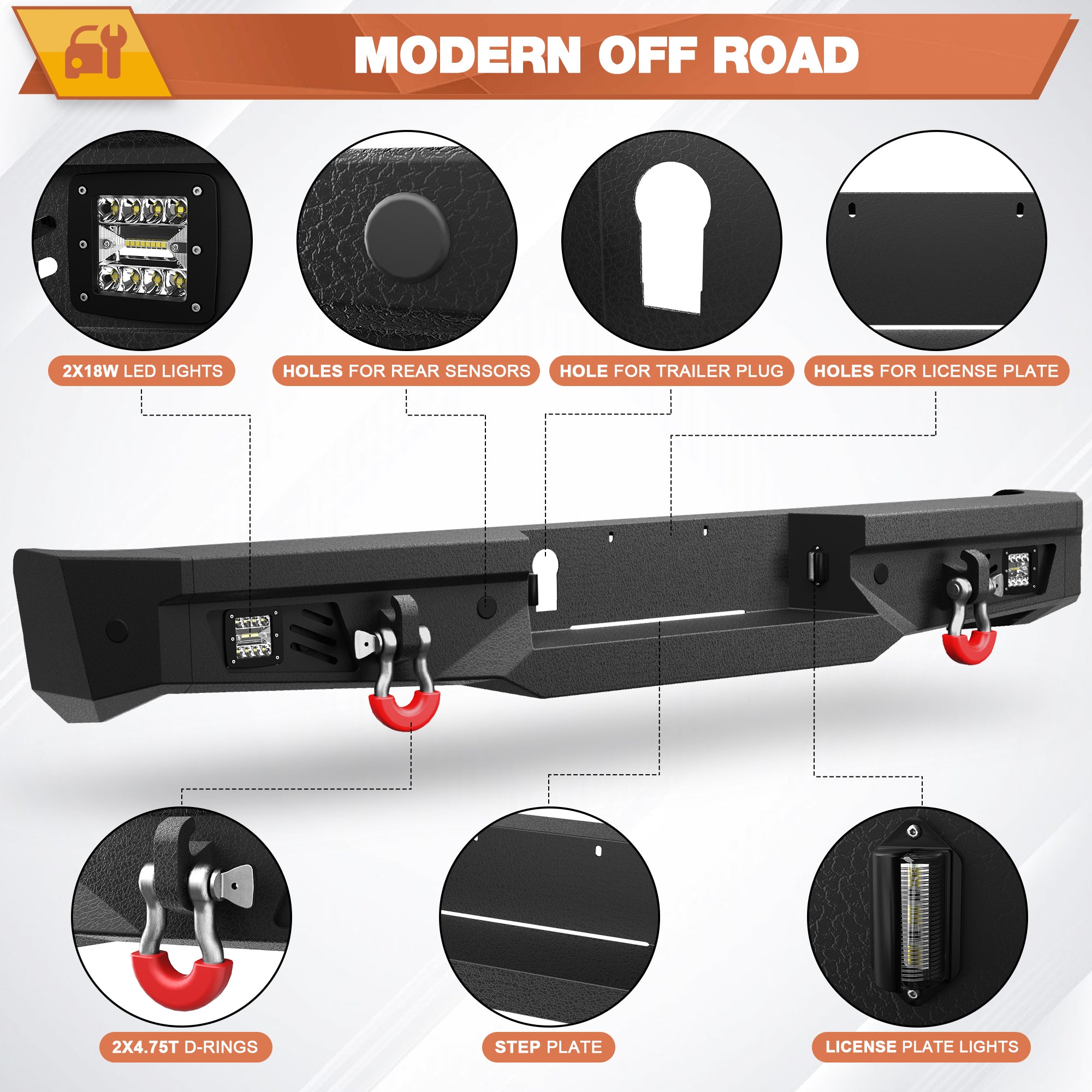 Tundra Bumper Set Front Bumper and Rear Bumper for 2007-2013 Toyota Tundra Pickup