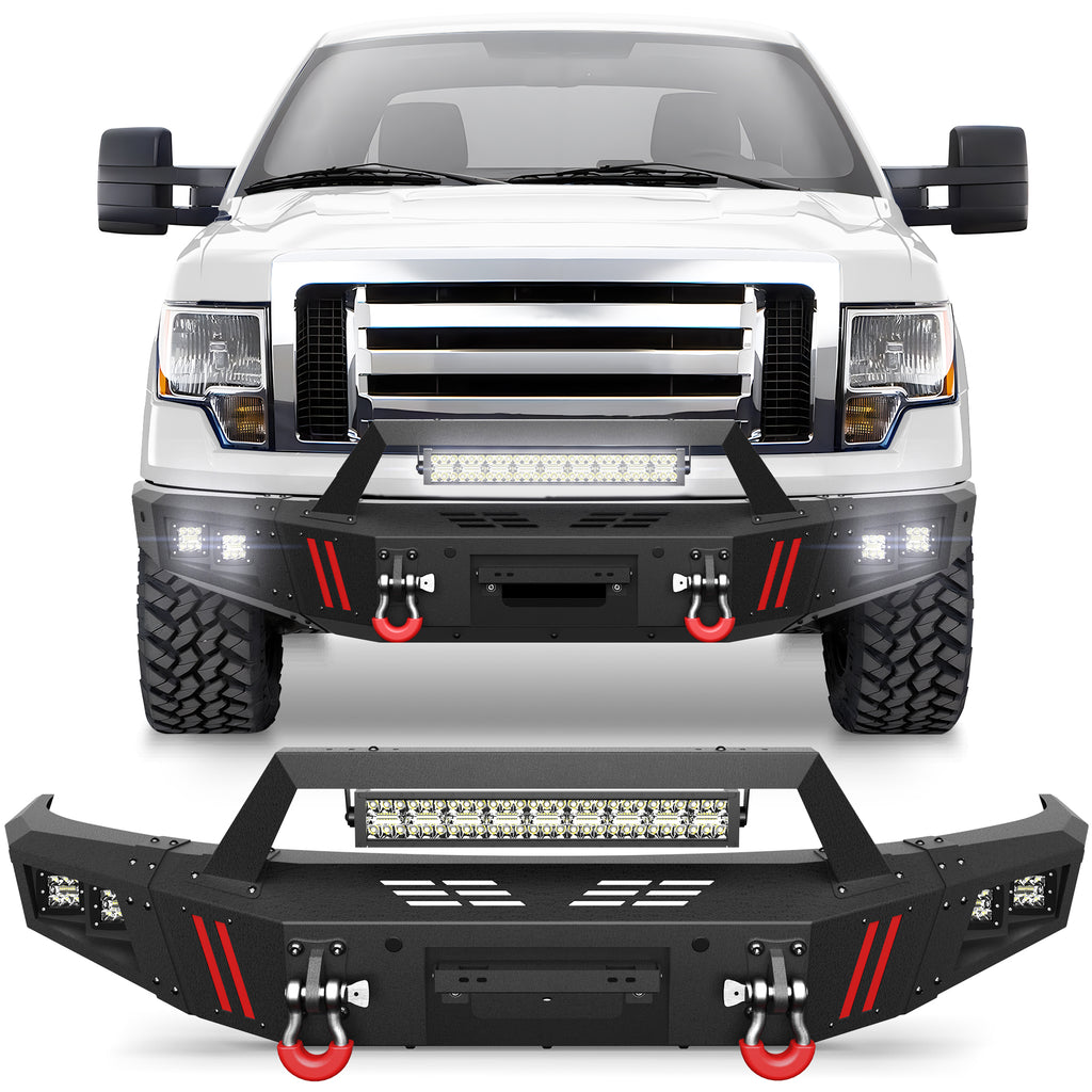 F150 Front Bumper Compatible with Ford F-150 2009-2014 Excluding Raptor