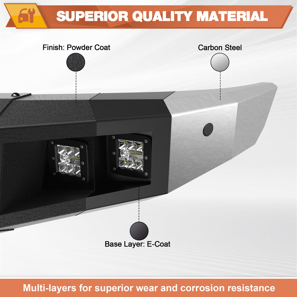 F150 Front Bumper Compatible with Ford F-150 2009-2014 Excluding Raptor