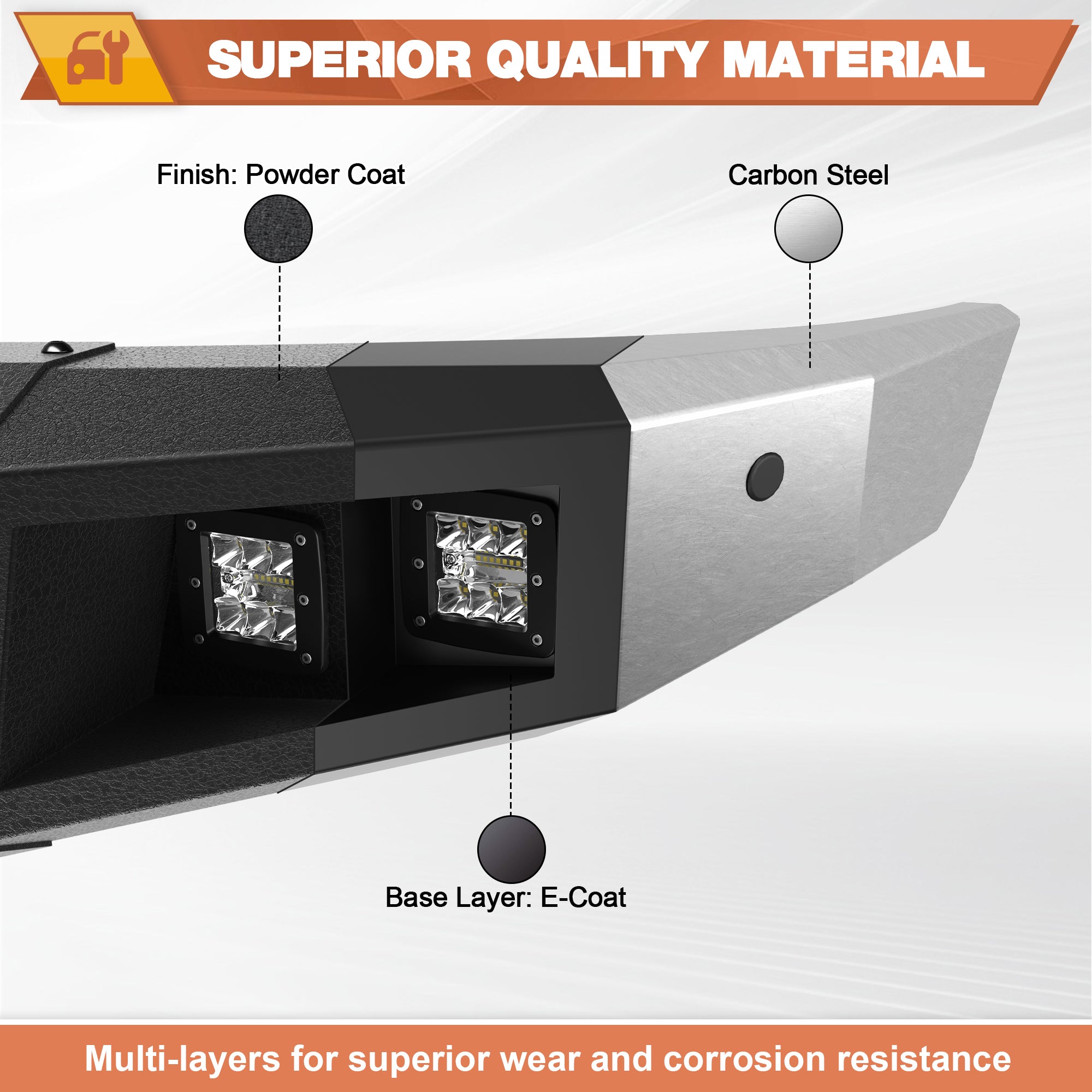 F150 Front Bumper Compatible with Ford F-150 2009-2014 Excluding Raptor