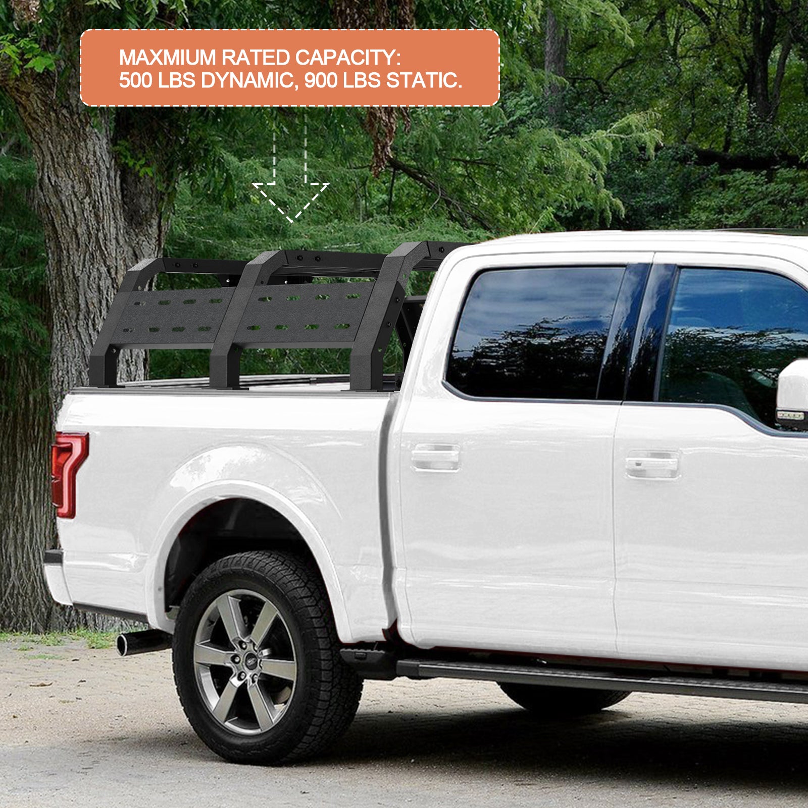 Overland Bed Rack Cargo Carrier for Mid Size Trucks with Bed Rails Fit Tundra 2014-2024,Toyota Tacoma 2005-2023 2nd 3rd Gen 5' Truck Bed, 2020-2024 Jeep Gladiator JT 5' Truck Bed