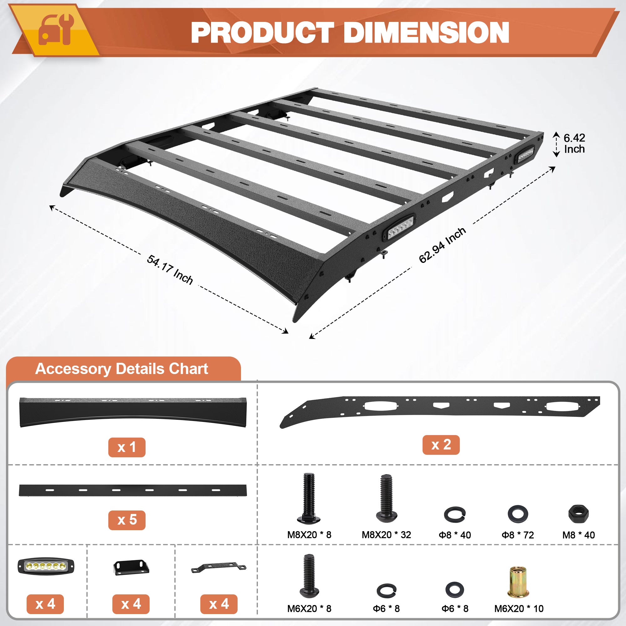 F150 Roof Rack with 2009-2014 Ford F150 7th Gen SuperCrew