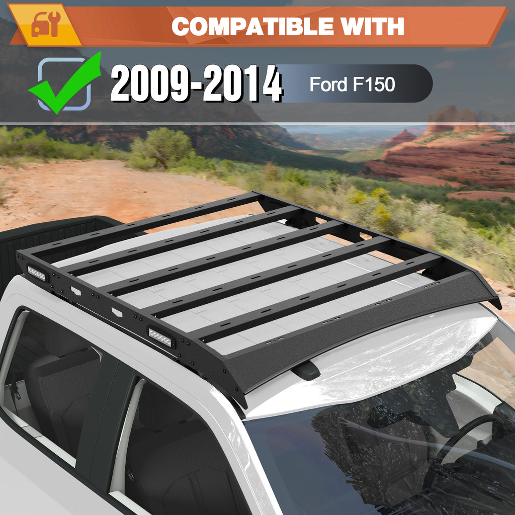 F150 Roof Rack with 2009-2014 Ford F150 7th Gen SuperCrew