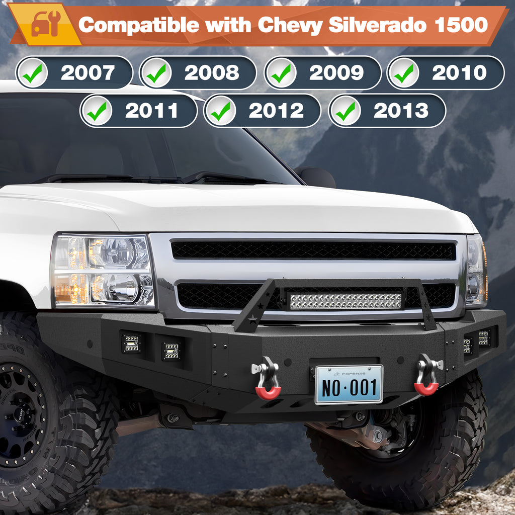 Silverado 1500 Front Bumper and Rear Bumper for 2007-2013 Chevy Silverado 1500 Pickup
