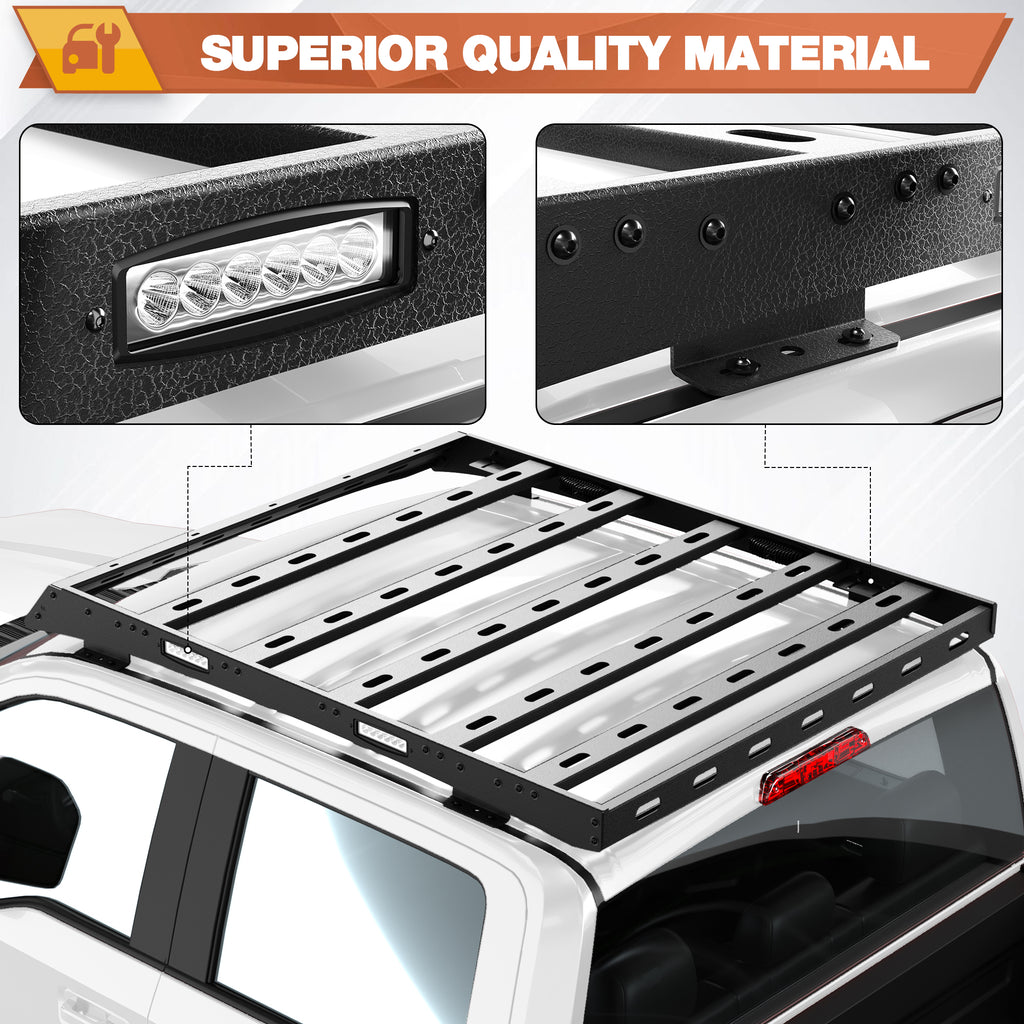 F250 Roof Rack Compatible for 2017-2018-2019-2020-2021-2022 Ford F250/F350/F450