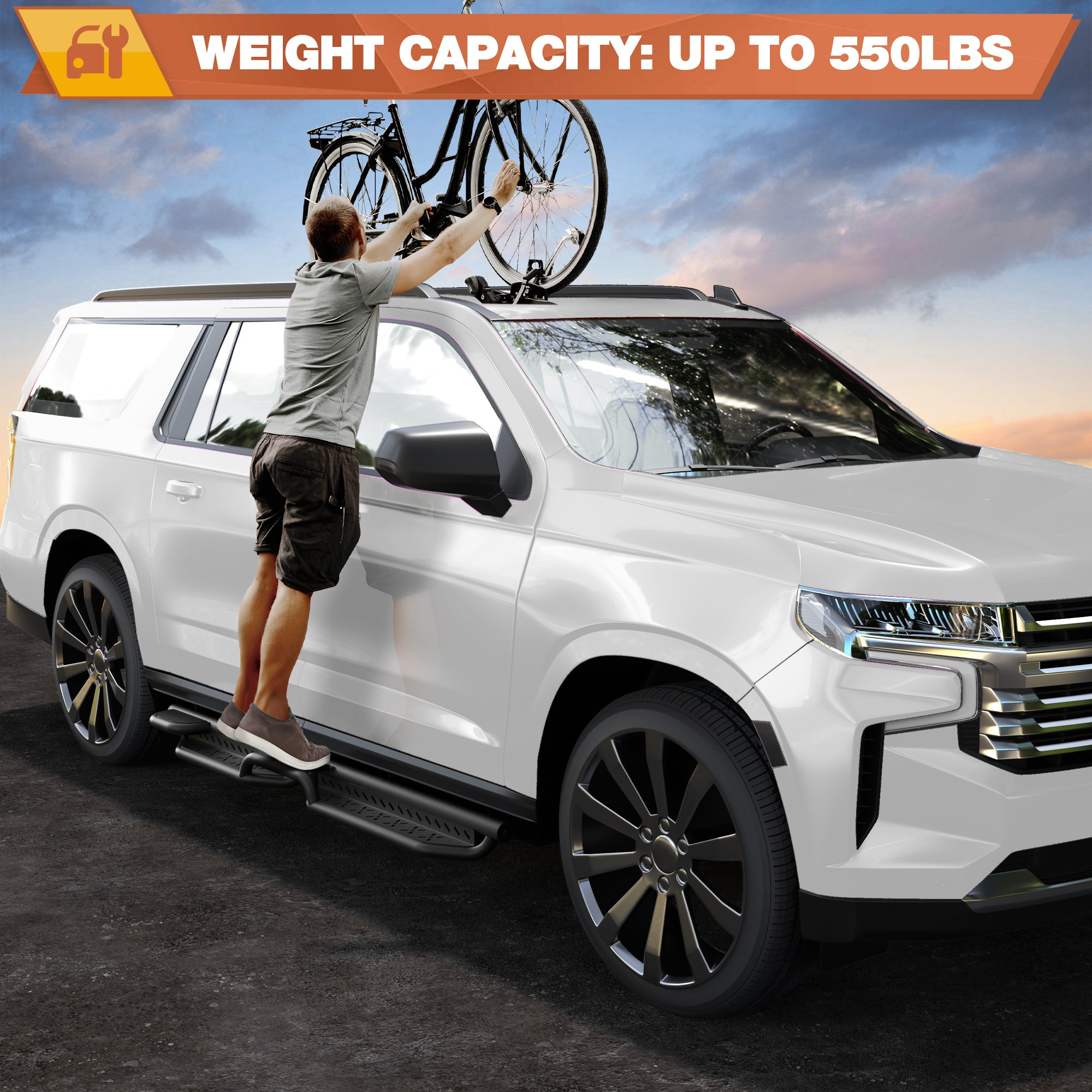 Suburban Running Boards Side Step for 2021-2026 Chevy Suburban & GMC Yukon XL