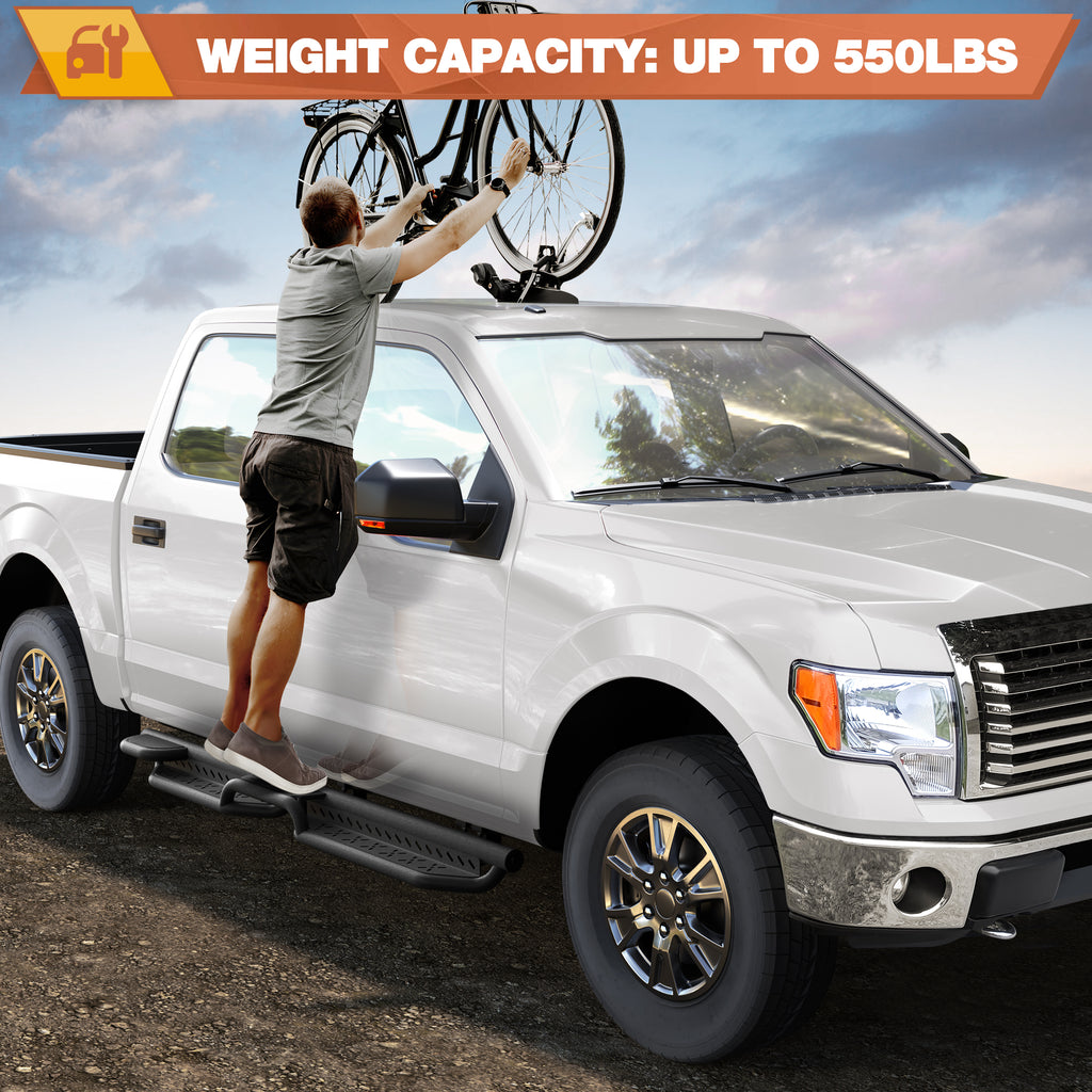 09-14 F150 Running Boards Side Steps Compatible with 2009-2014 Ford F150 SuperCrew