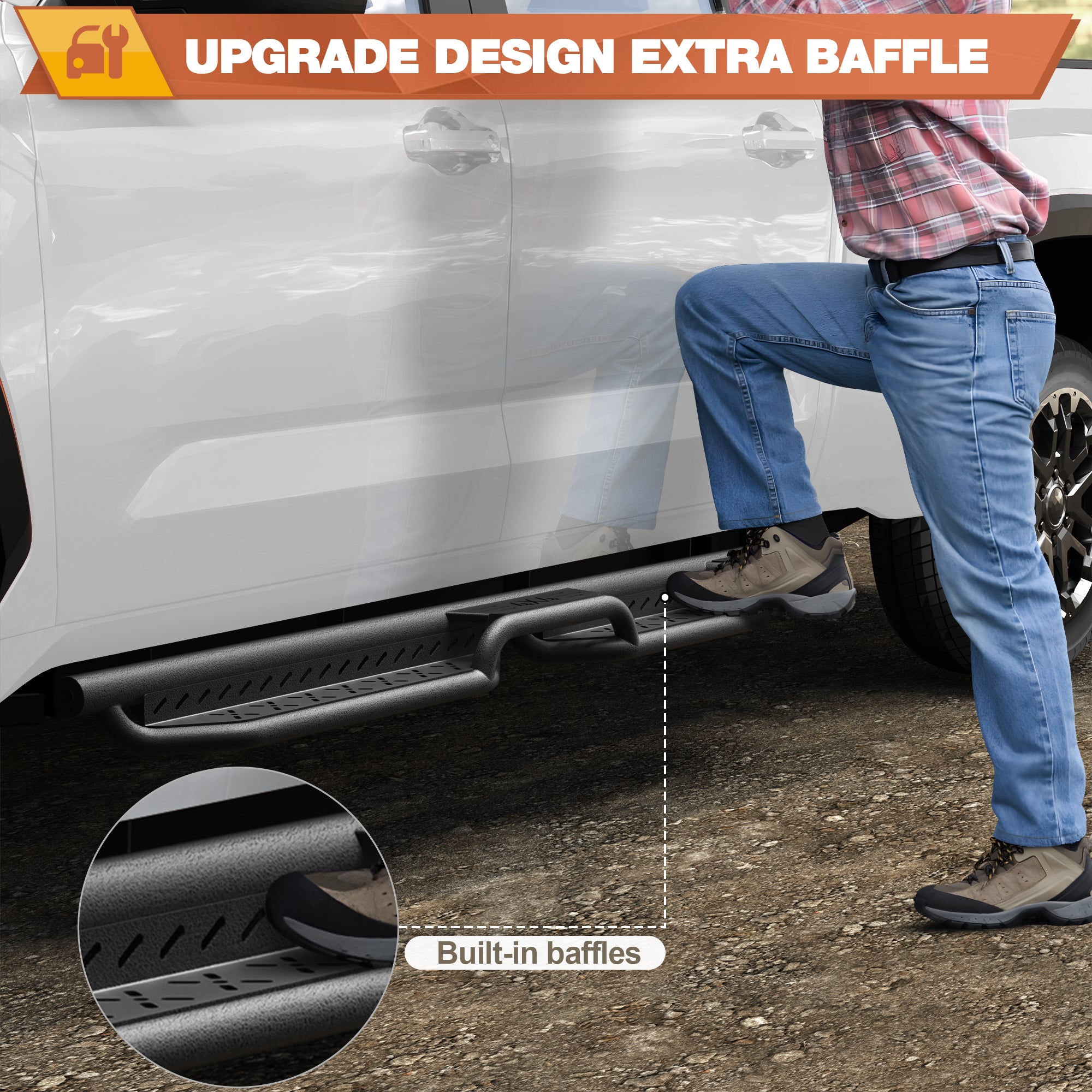 Tundra Running Boards Compatible with 2022-2025 Toyota Tundra Crew Max Nerf Bars