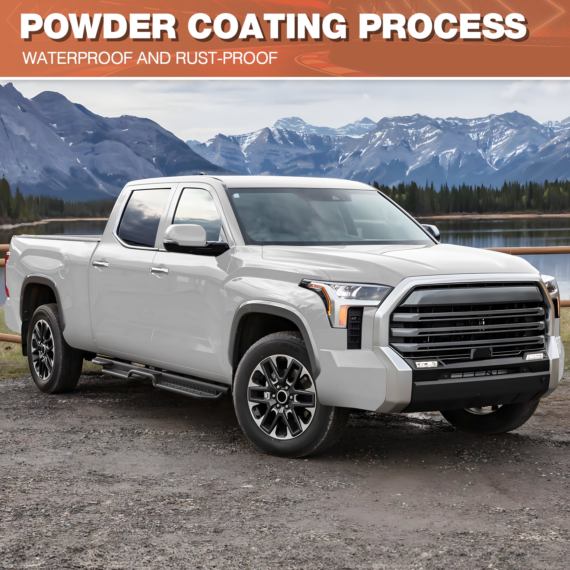 Tundra Running Boards Compatible with 2022-2025 Toyota Tundra Crew Max Nerf Bars